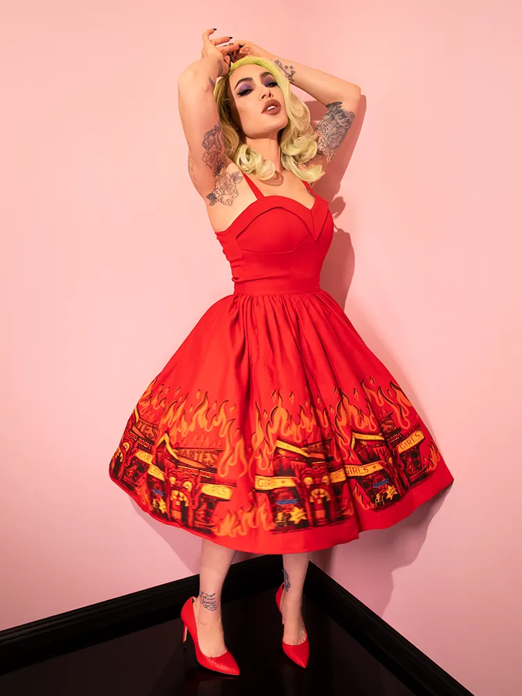 FINAL SALE - BEETLEJUICE Dante's Inferno Swing Skirt soft touch