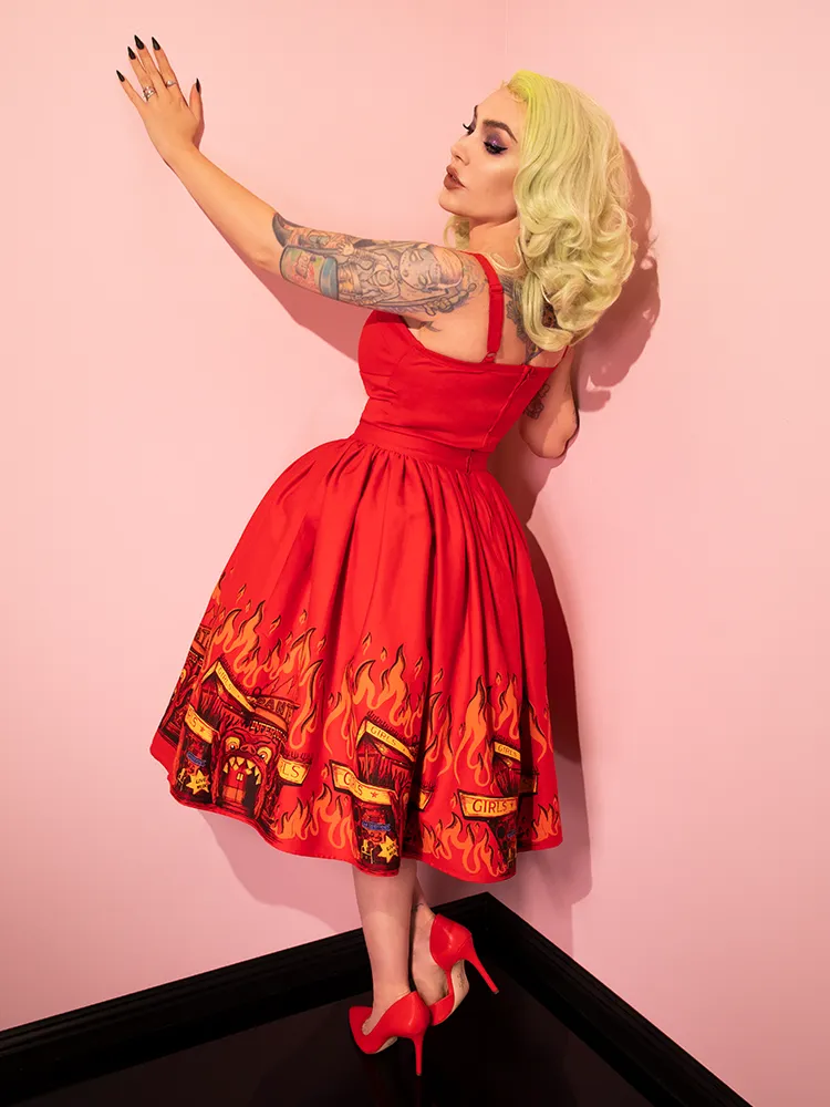 FINAL SALE - BEETLEJUICE Dante's Inferno Swing Skirt soft touch