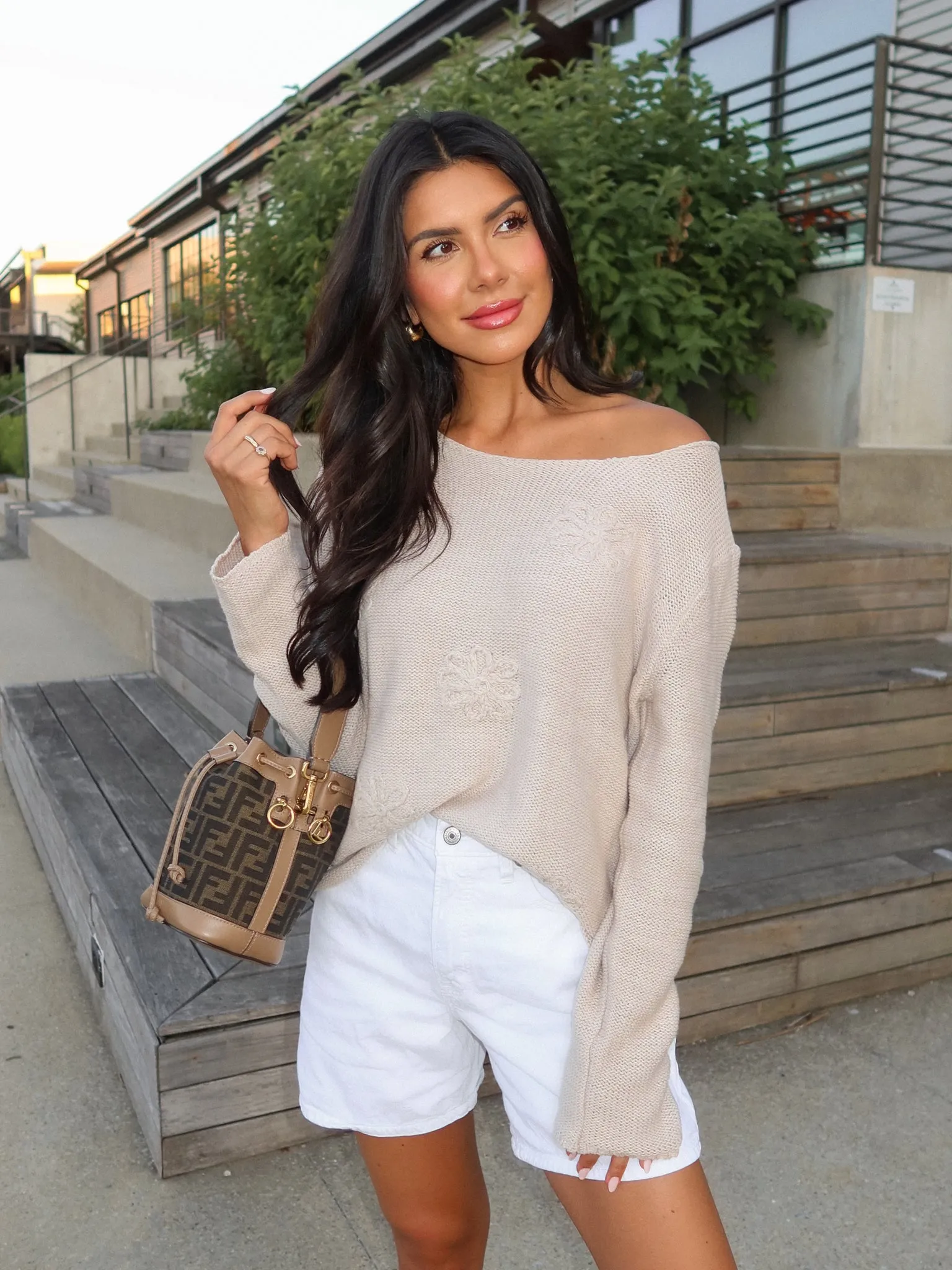 Flora Embroidered Sweater knit line