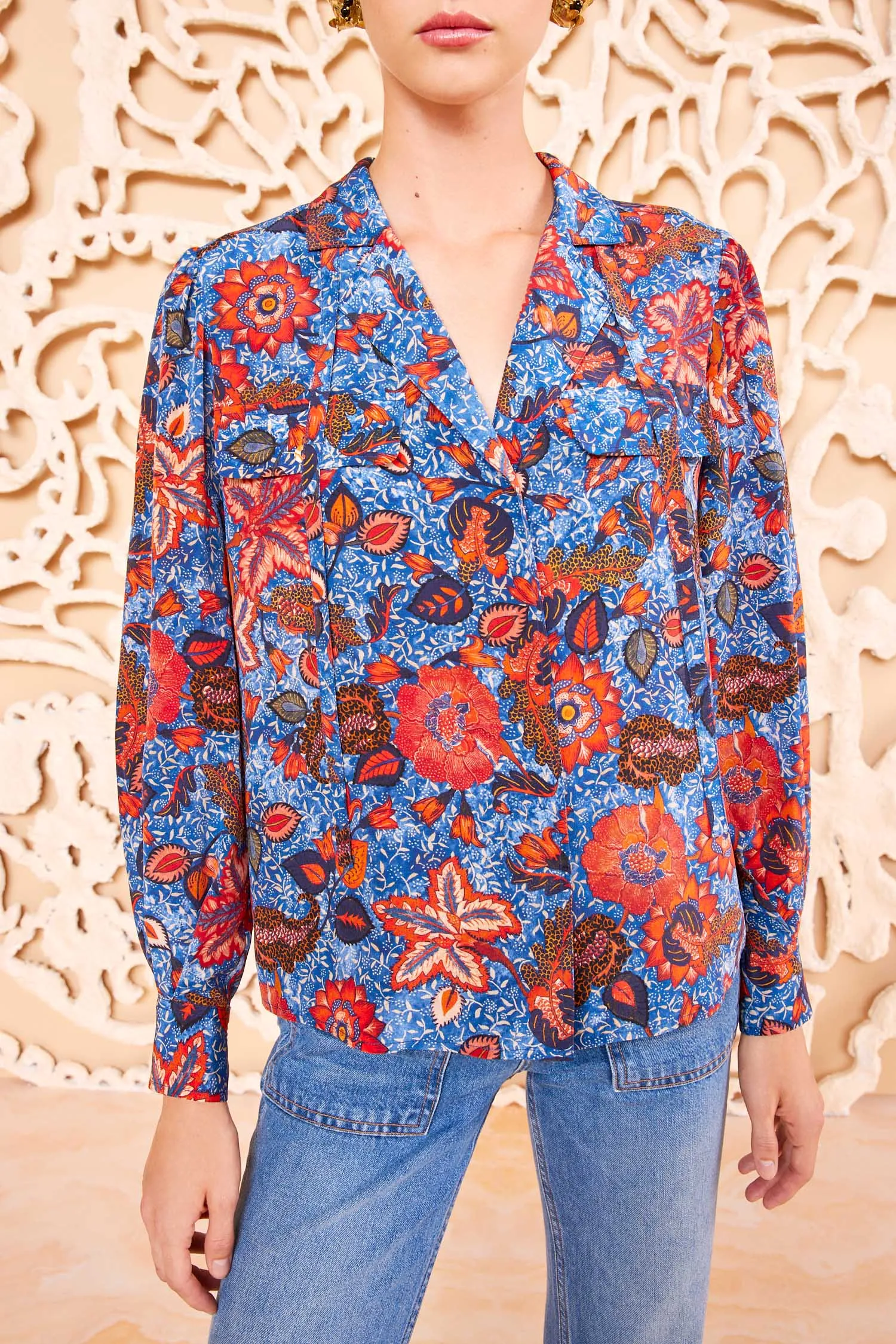 Florian Blouse - Clematis fitted edge