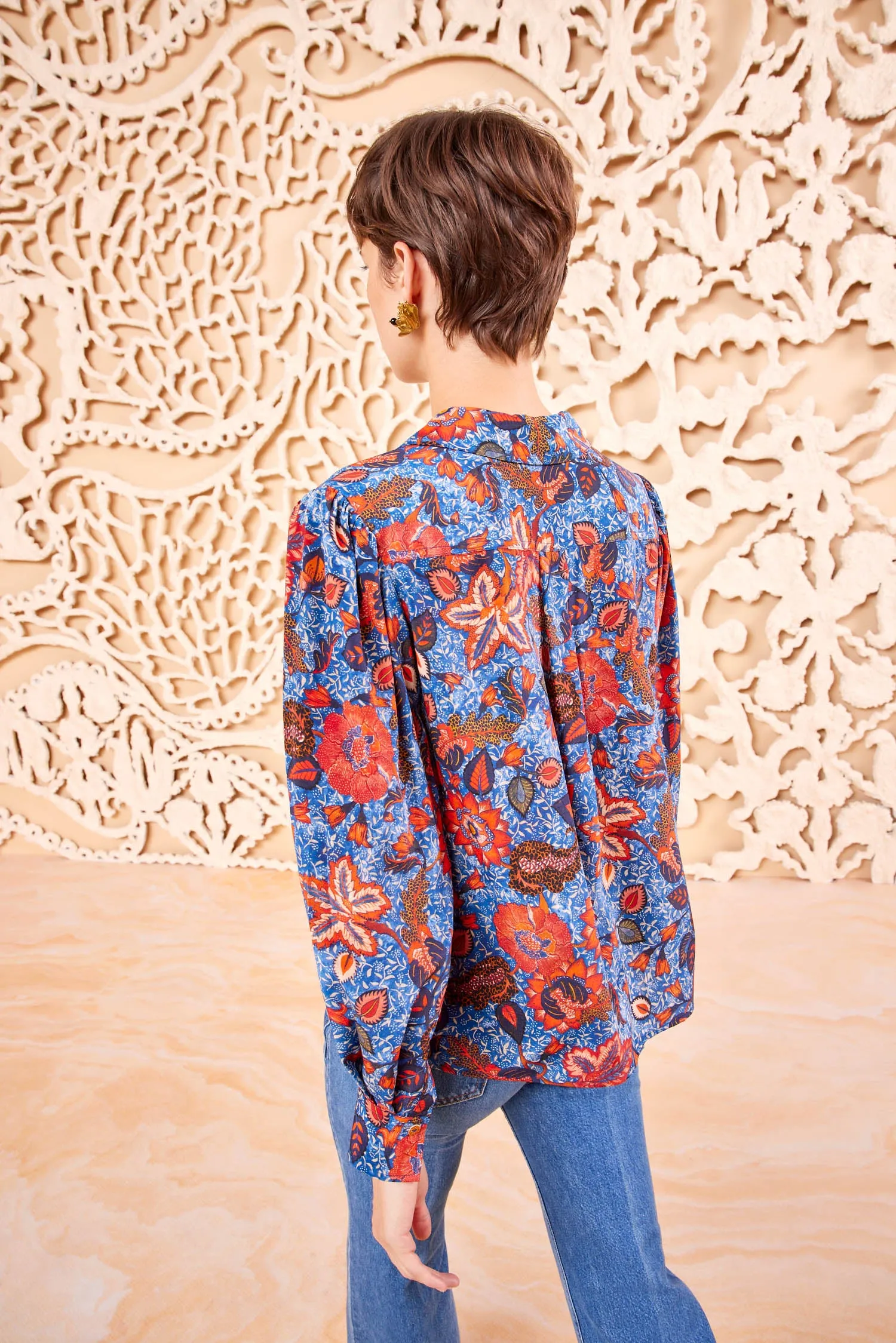 Florian Blouse - Clematis fitted edge