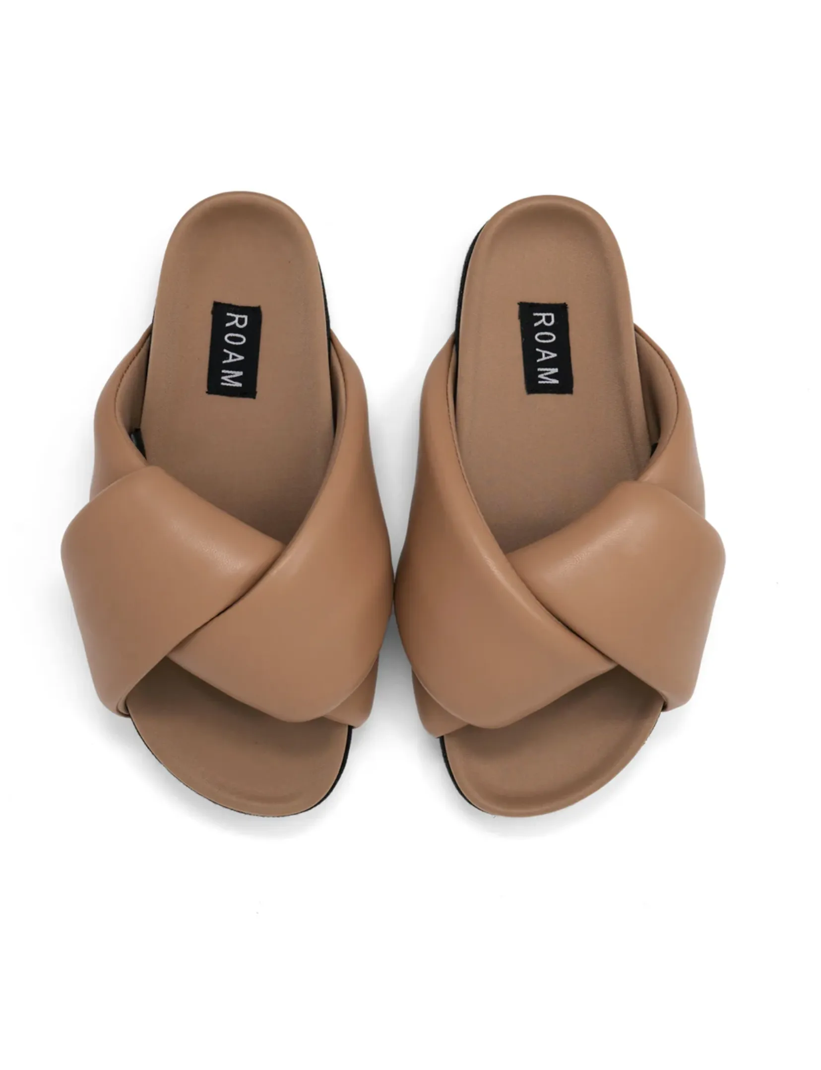 Foldy Puffy Slides, Nude puffy sole