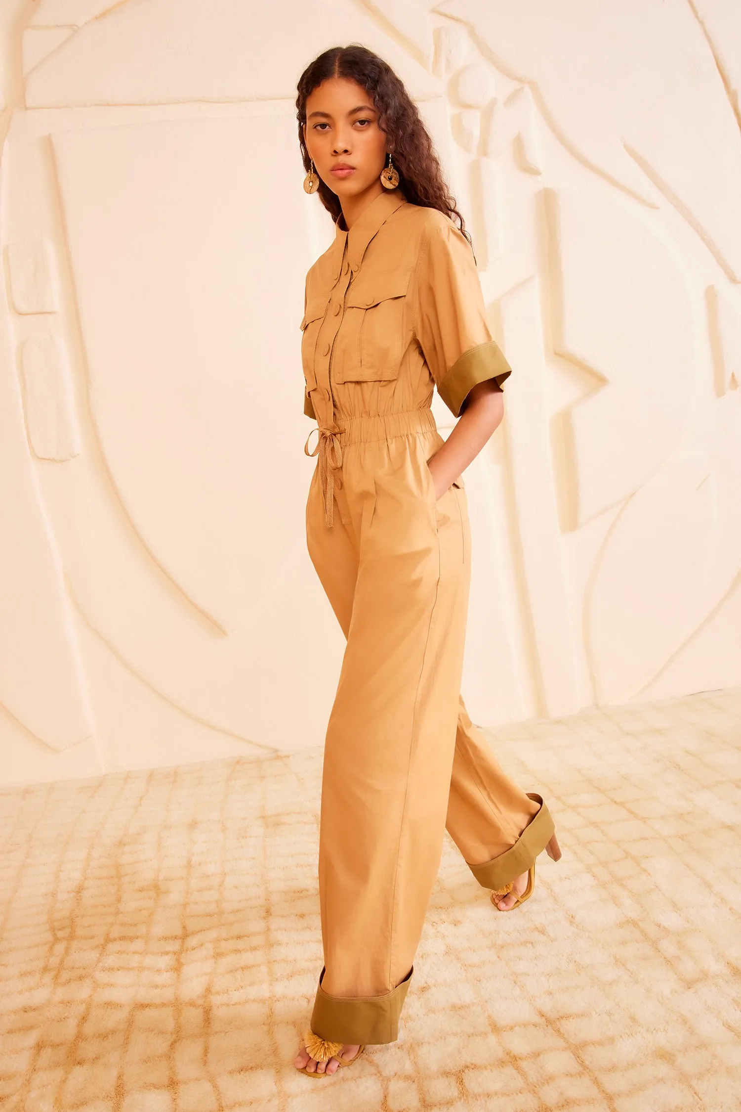 Franz Jumpsuit - Sahara Colorblock leg line