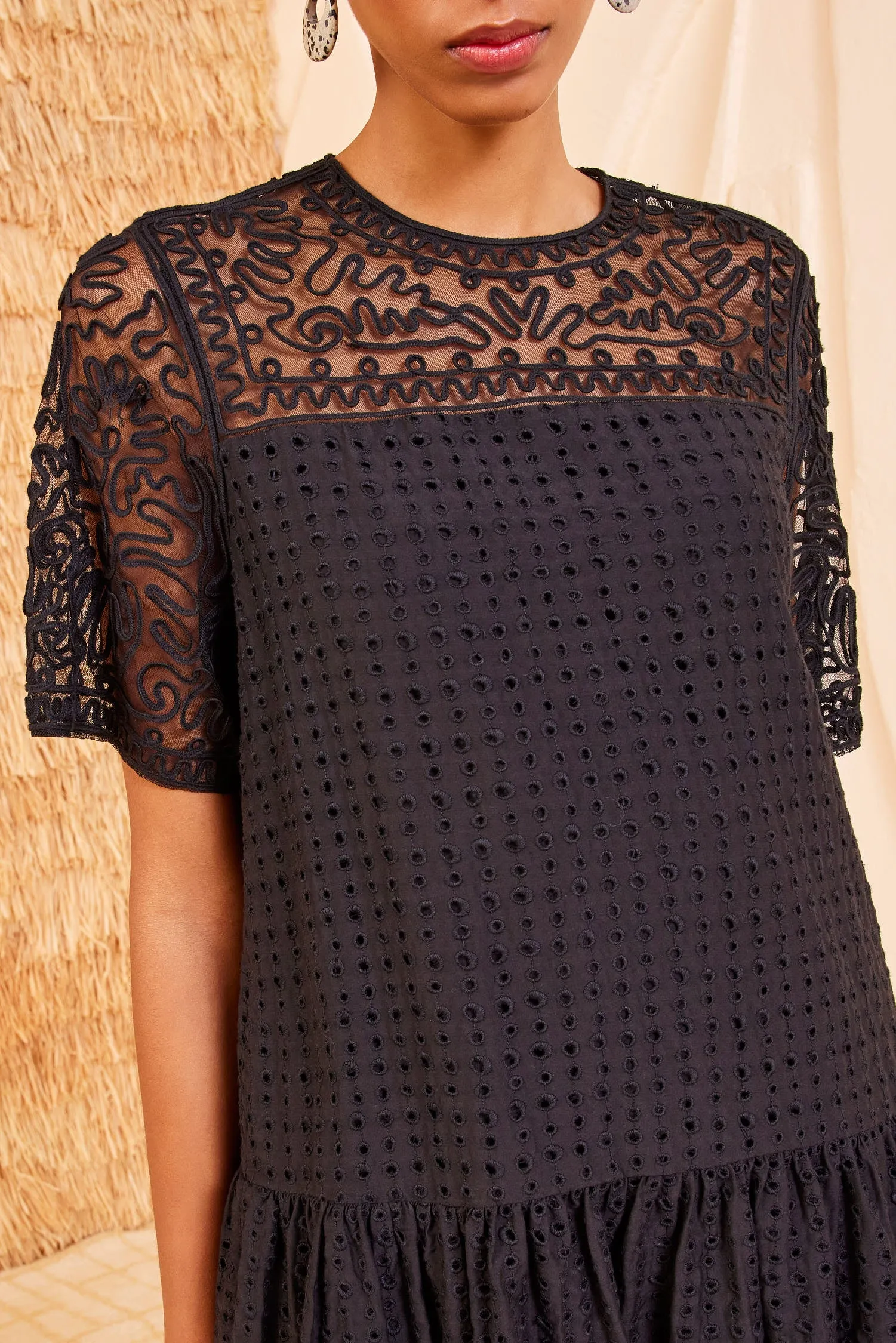 Gabi Dress - Noir soft mesh