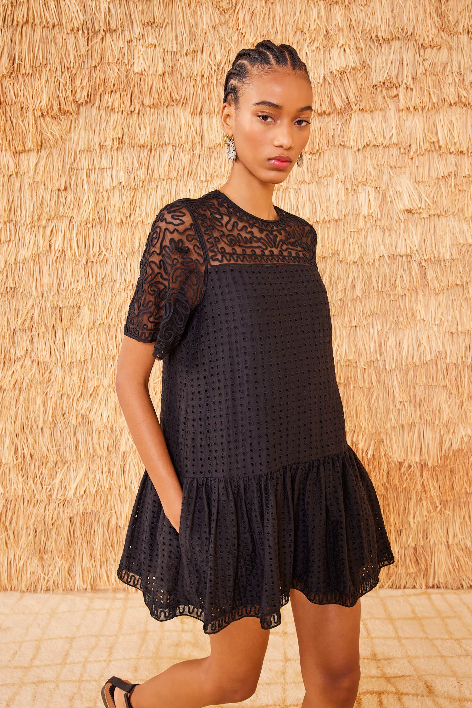 Gabi Dress - Noir soft mesh