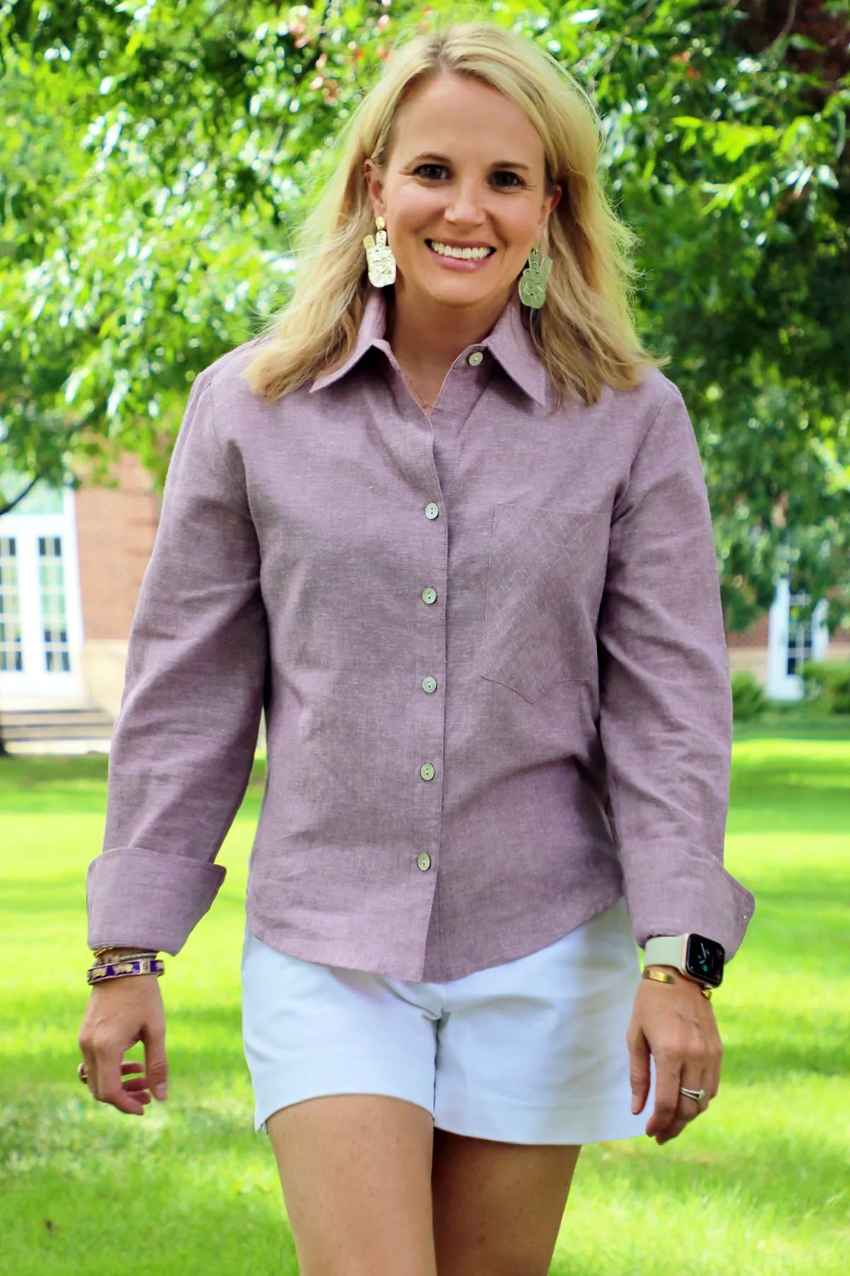 GAMEDAY! Crop Andie Shirt Purple Hemp/Cotton home feel