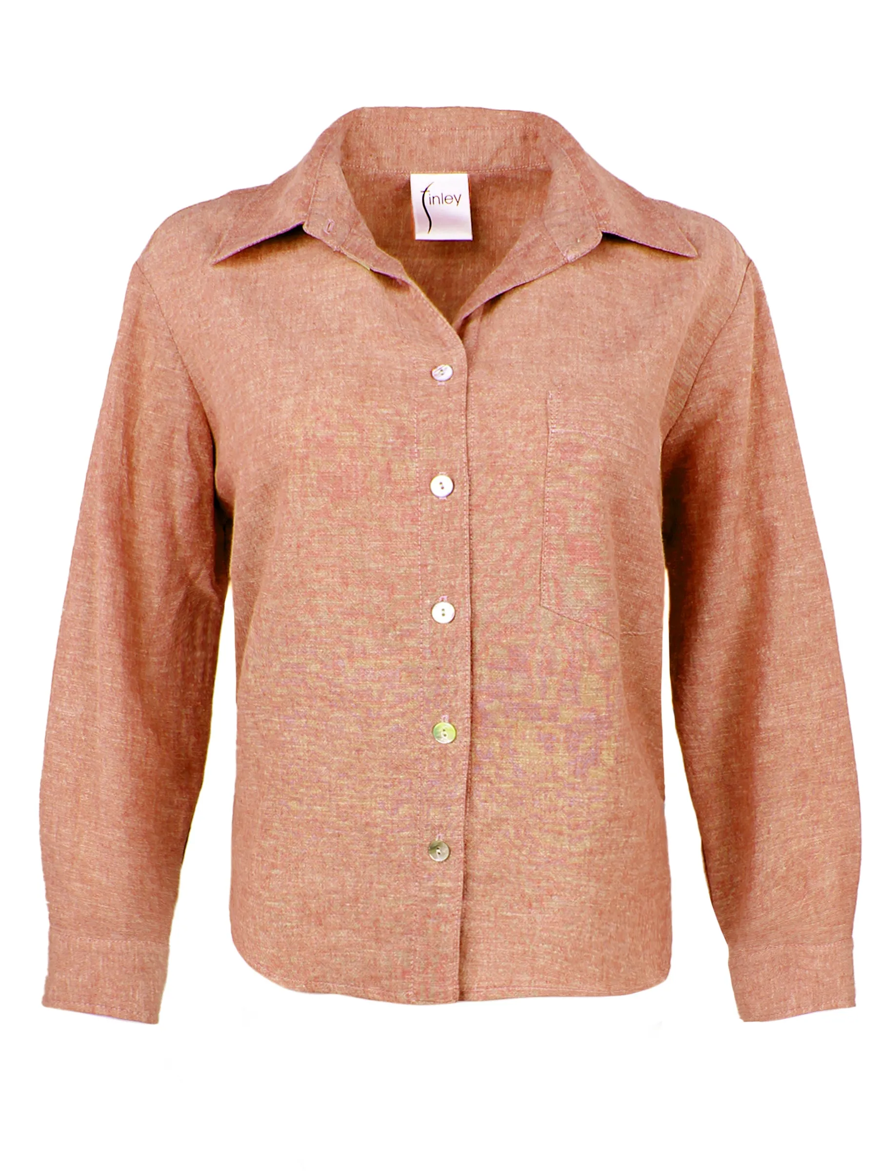 GAMEDAY! Crop Andie Shirt Rust Hemp/Cotton wool mark