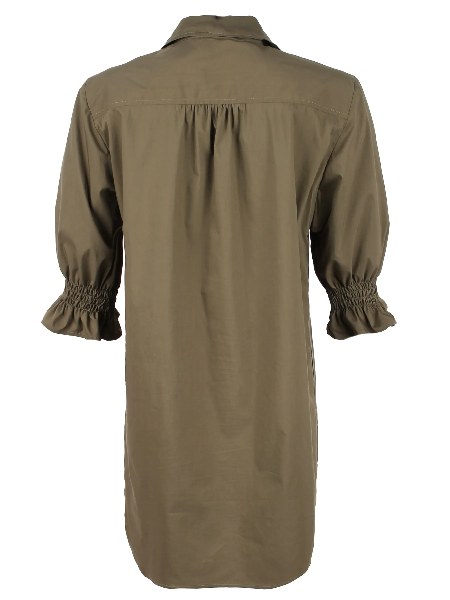 GAMEDAY! Miller Puff Sleeve Shirt Dress Tomato Red Hemp/Cotton - WEB exclusive winter tone