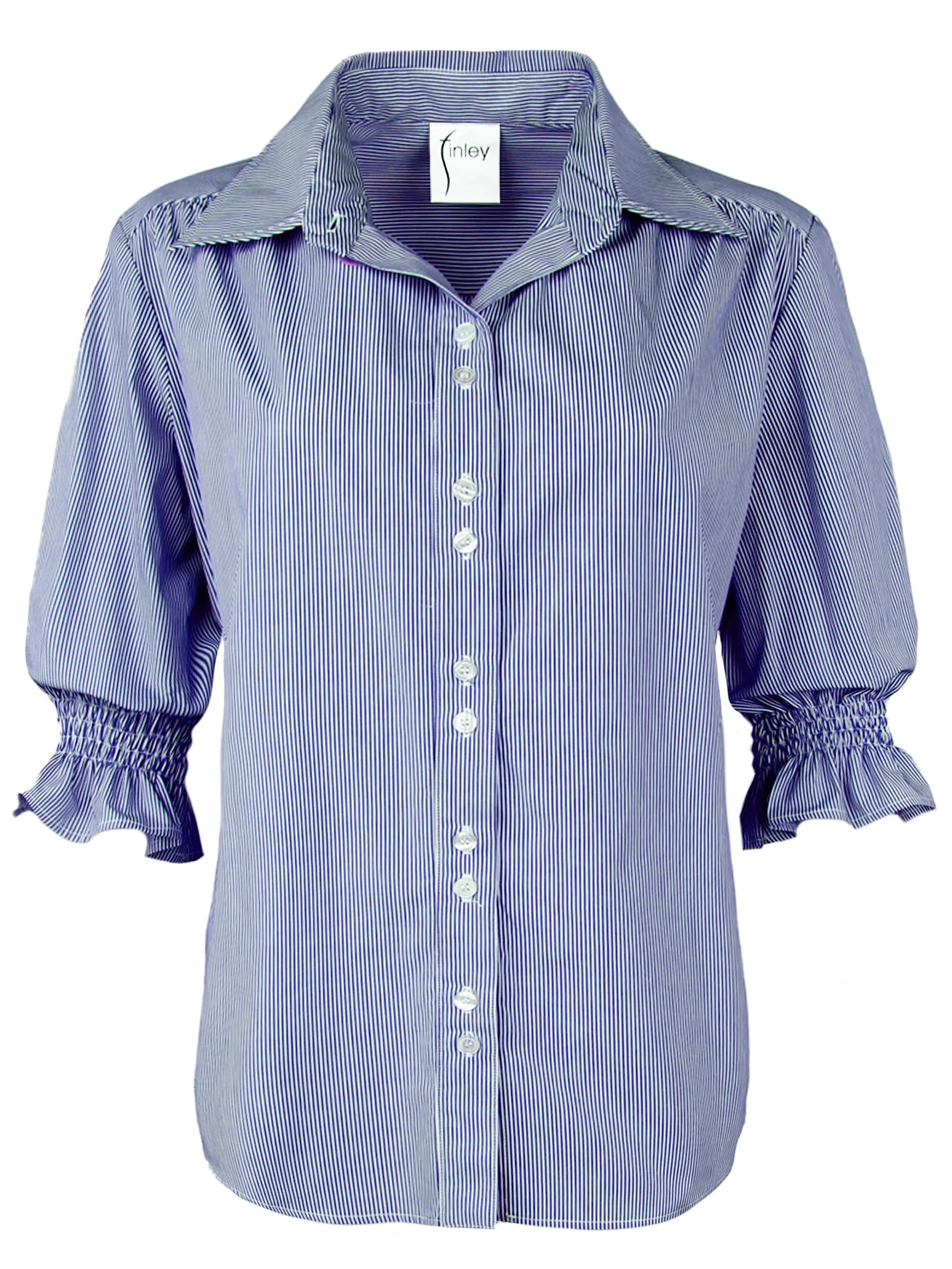 GAMEDAY! Sirena Shirt Blue/White Stripe travel layer