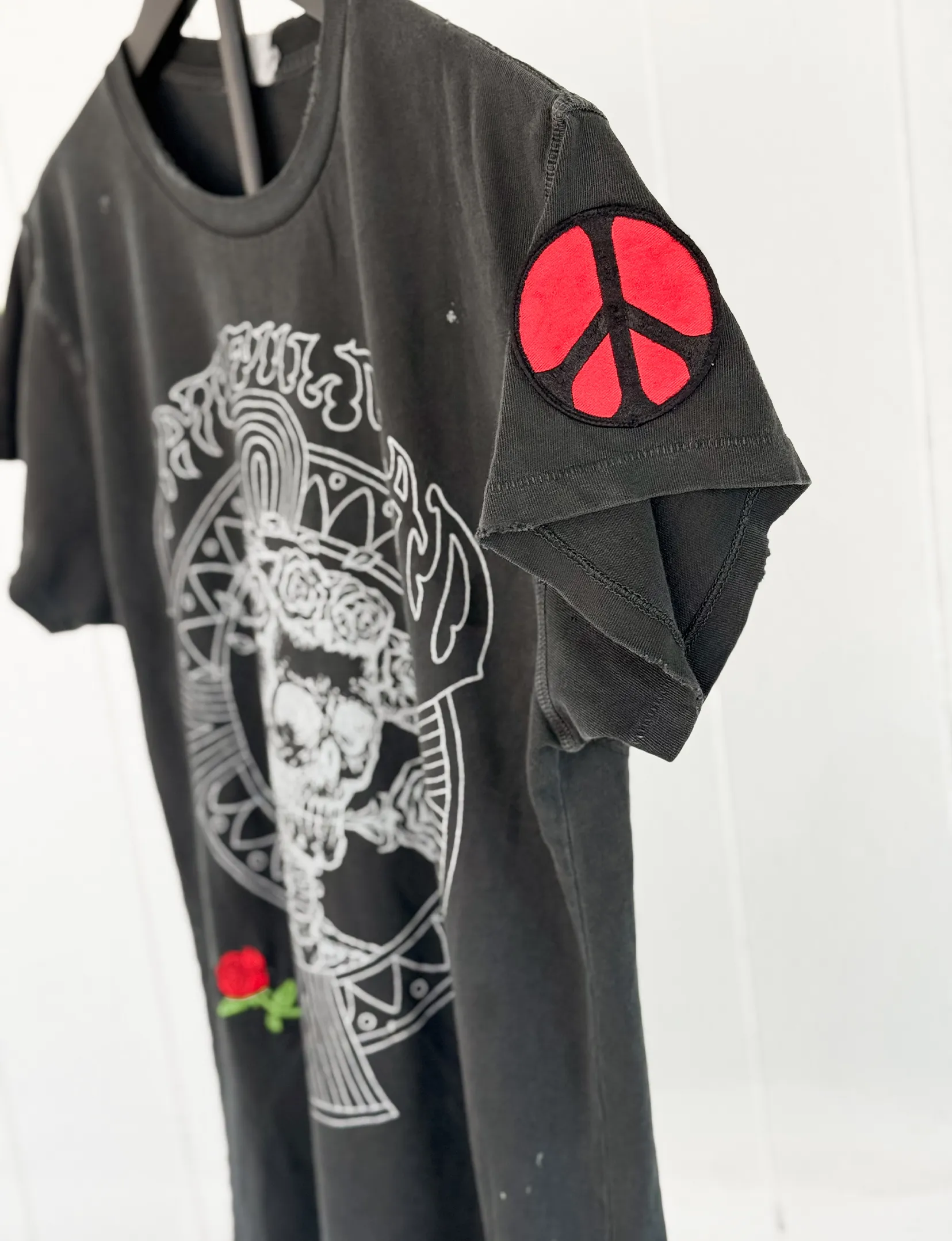 Grateful Dead Patched Tee, Coal shell soft