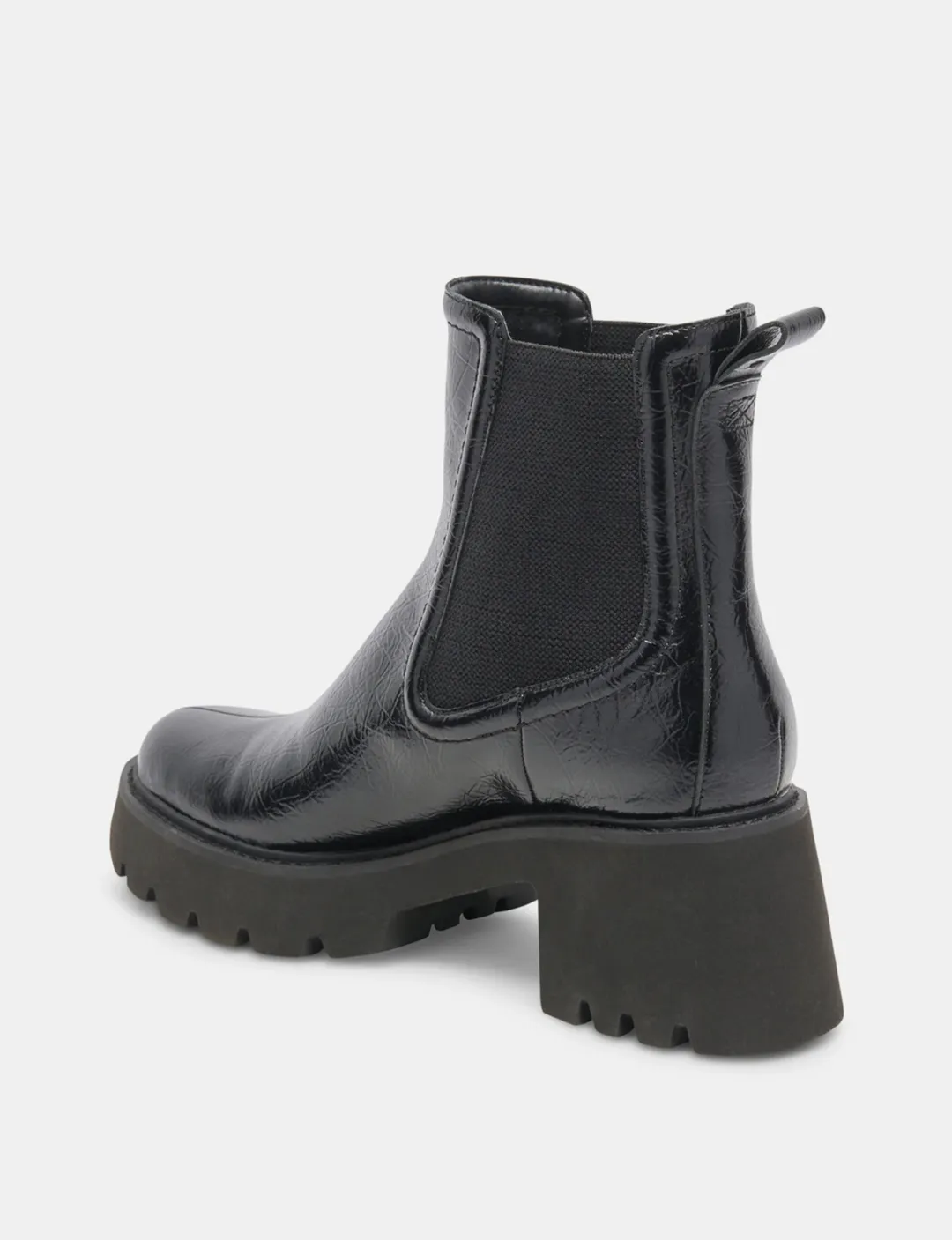 Hawk H2O Patent Booties, Midnight Crinkle grip sole