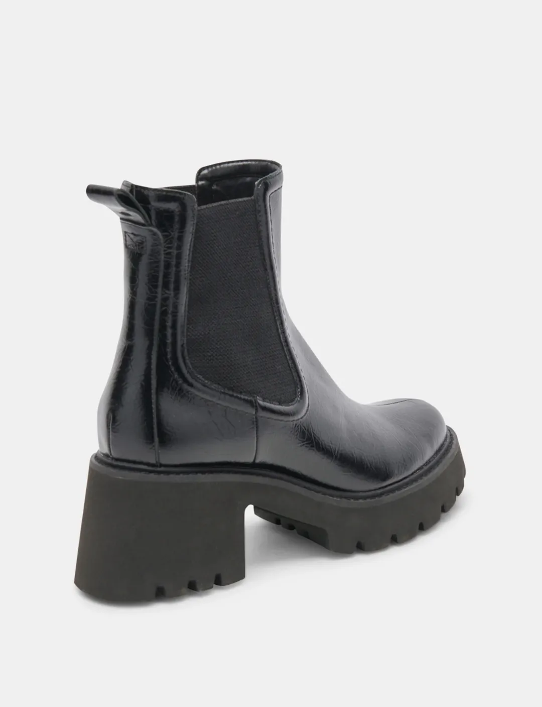 Hawk H2O Patent Booties, Midnight Crinkle grip sole