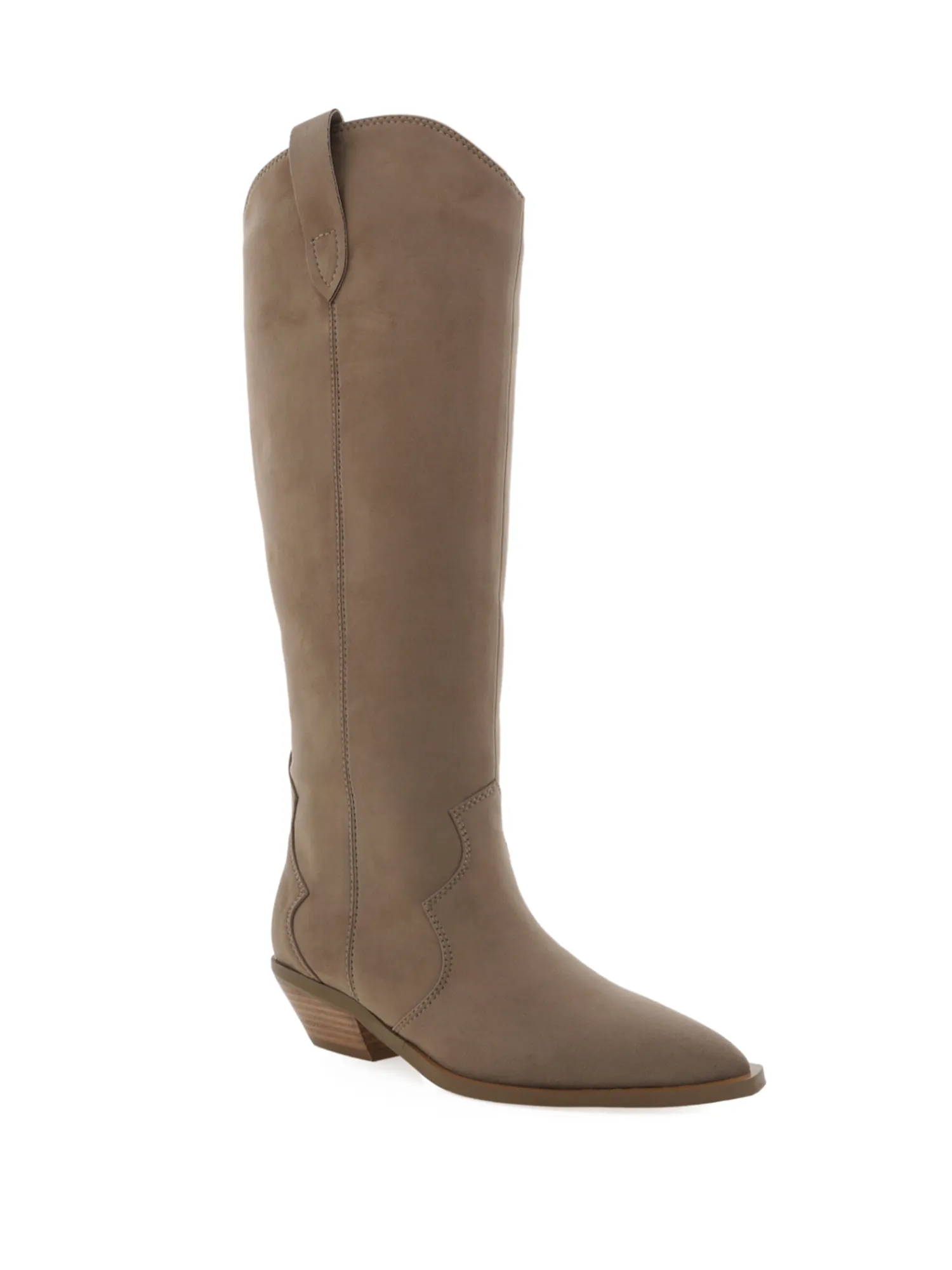 Helix Suede Cowboy Boot in Fawn polish vibe