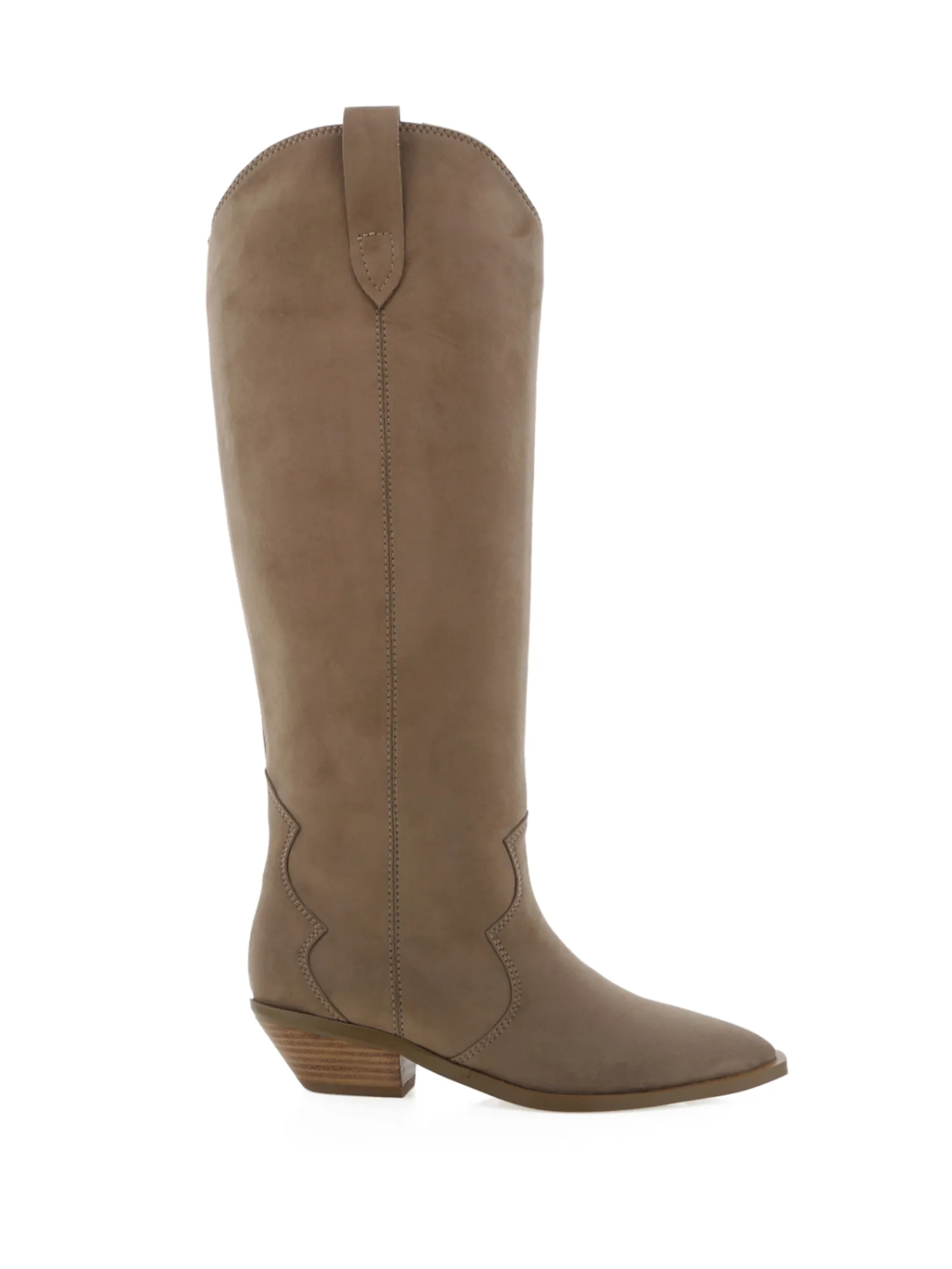 Helix Suede Cowboy Boot in Fawn polish vibe