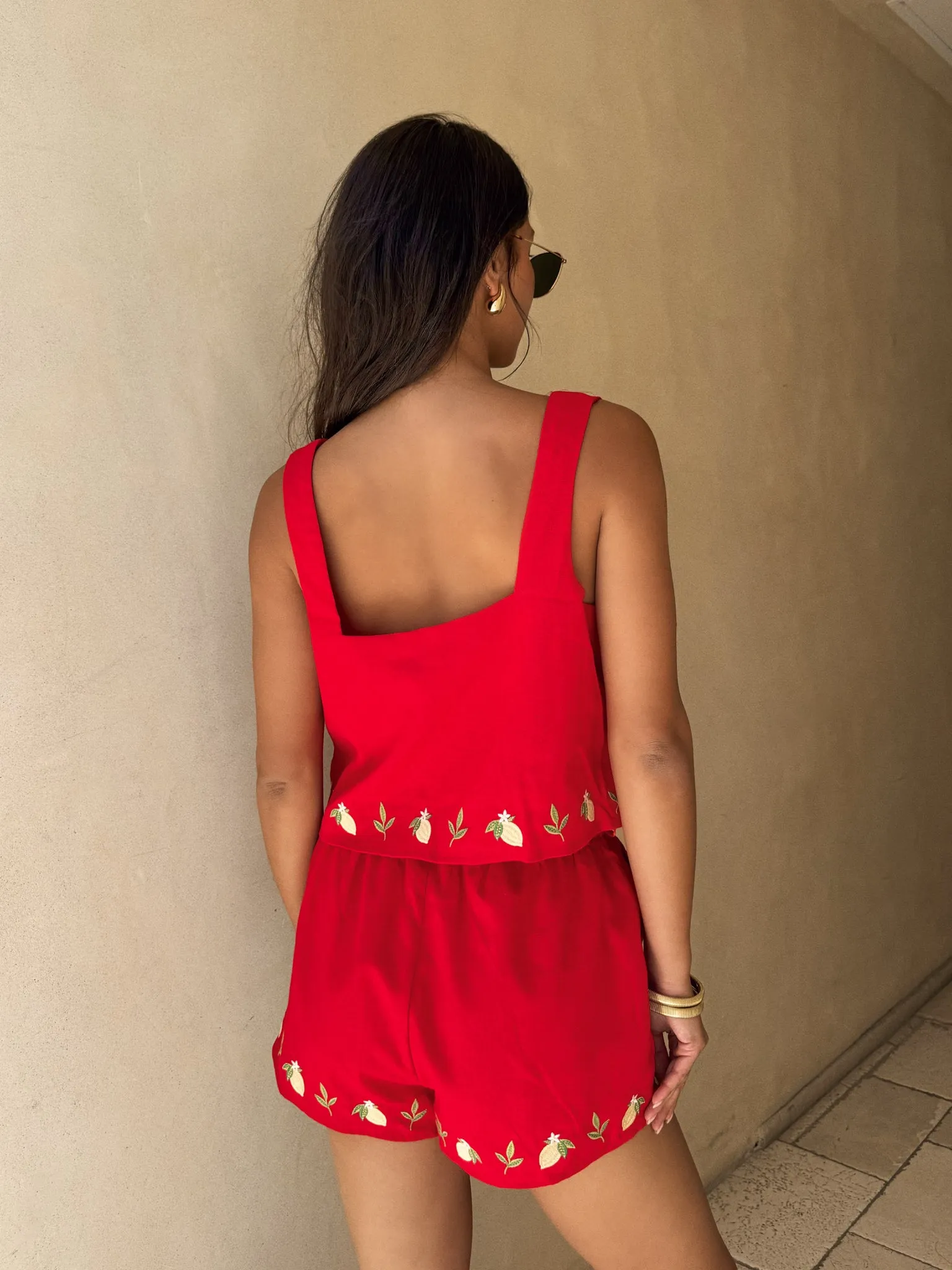Hot Spell Embroidered Tank soft breeze
