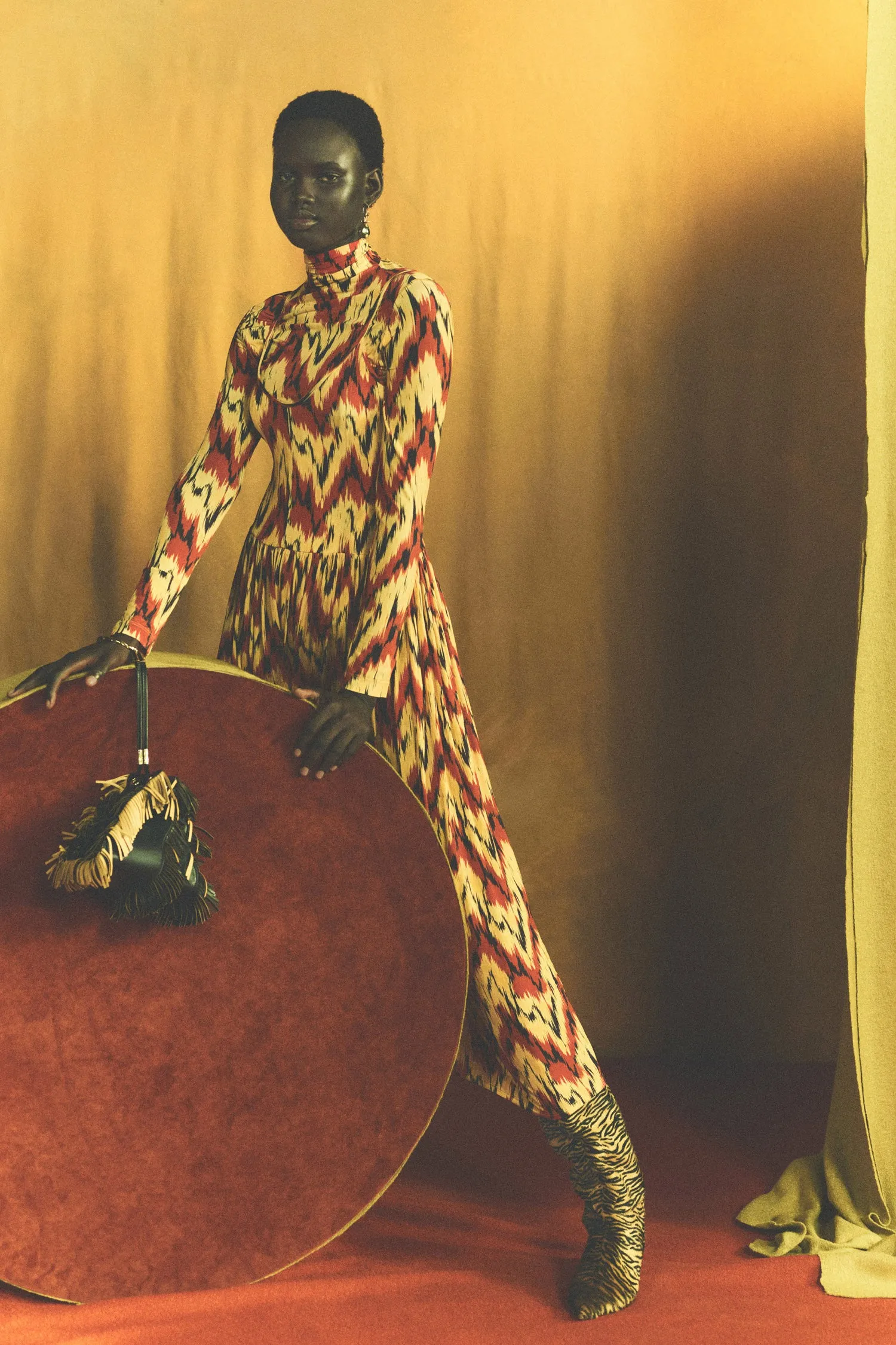 Idalia Fitted Long Dress - Carnelian poetic mood
