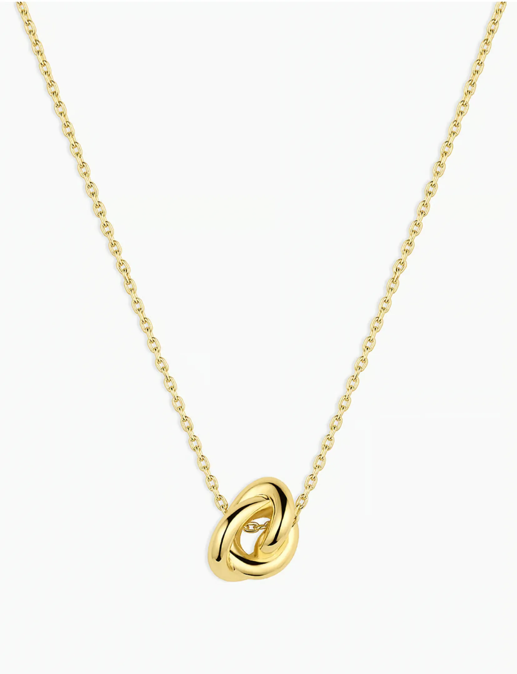Infinity Knot Necklace, Gold shine mix