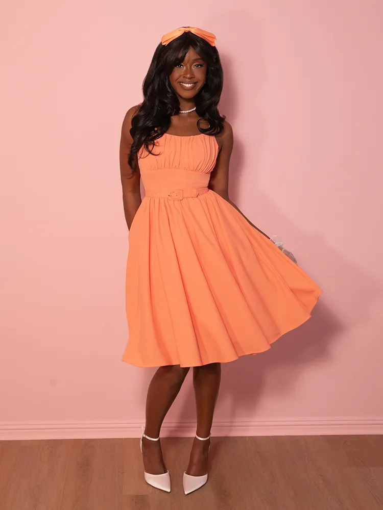 Ingenue Dress in Creamsicle - Vixen by Micheline Pitt free cut