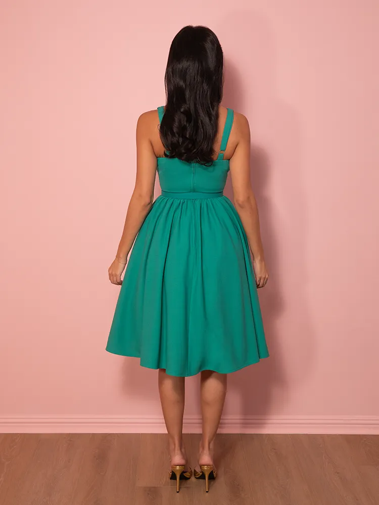 Ingenue Dress in Teal - Vixen by Micheline Pitt sleeve drop