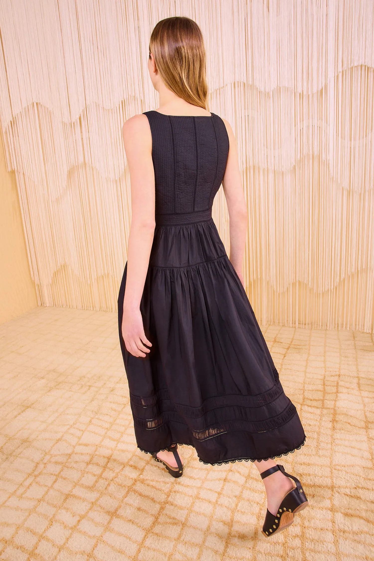 Isadora Dress - Noir satin soft