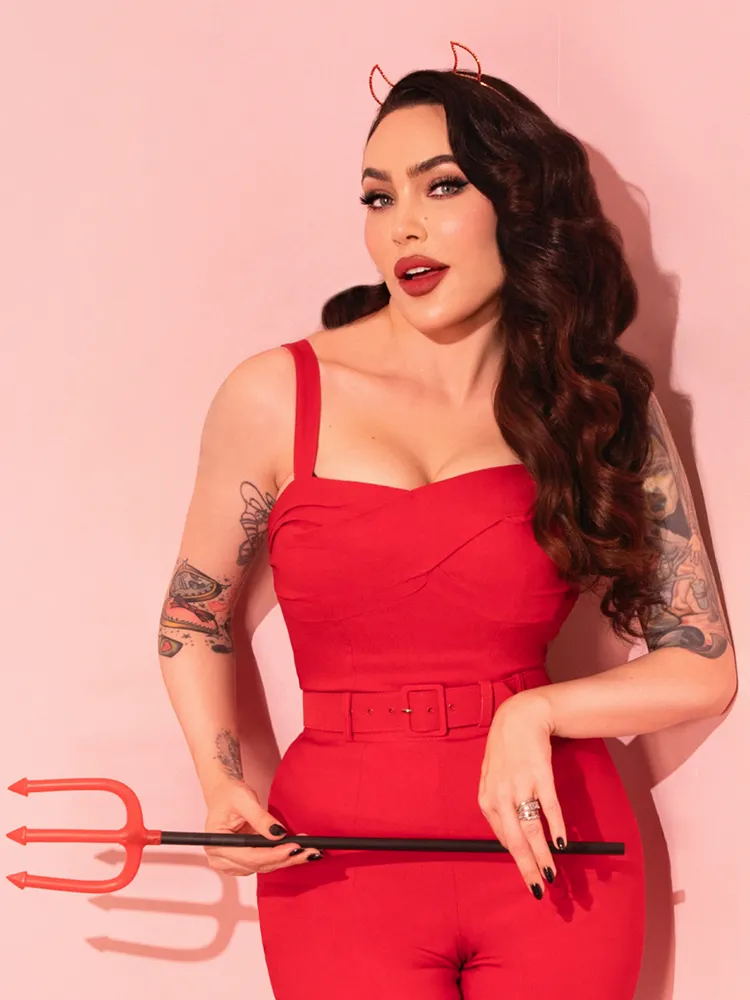 Jawbreaker Top in Red - Vixen by Micheline Pitt aura shell