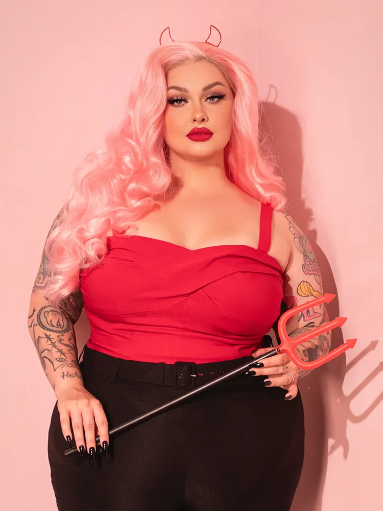 Jawbreaker Top in Red - Vixen by Micheline Pitt aura shell