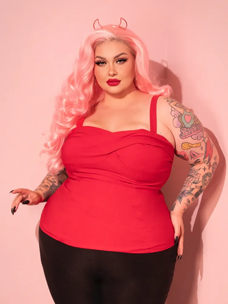 Jawbreaker Top in Red - Vixen by Micheline Pitt aura shell