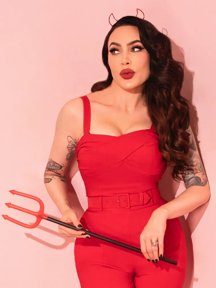 Jawbreaker Top in Red - Vixen by Micheline Pitt aura shell