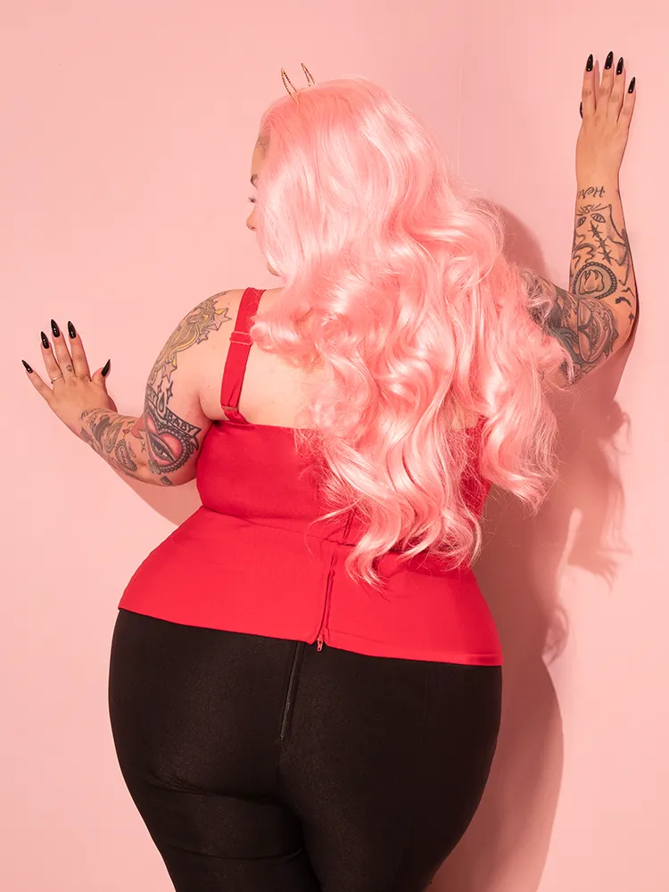 Jawbreaker Top in Red - Vixen by Micheline Pitt aura shell