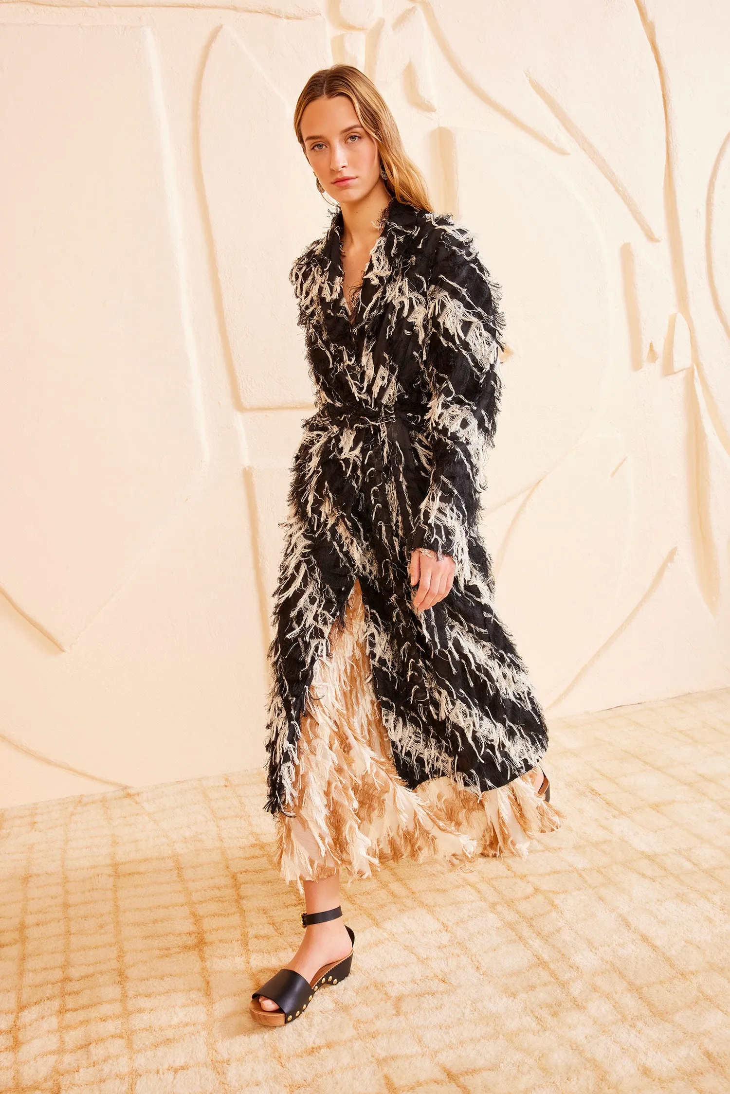 Josephine Coat - Graphite lace ease