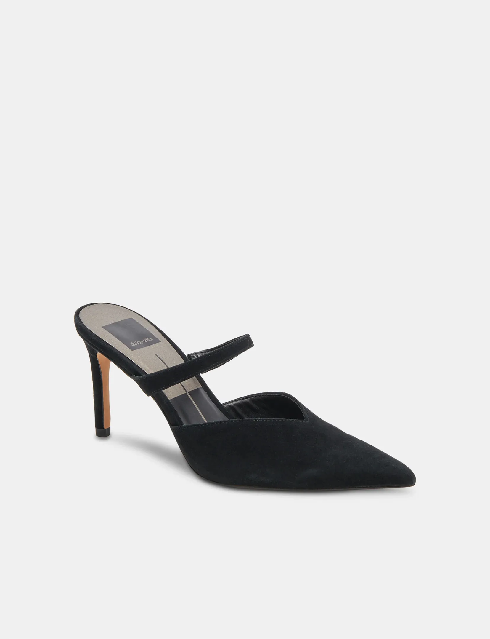 Kanika High Heels, Onyx Suede shine more