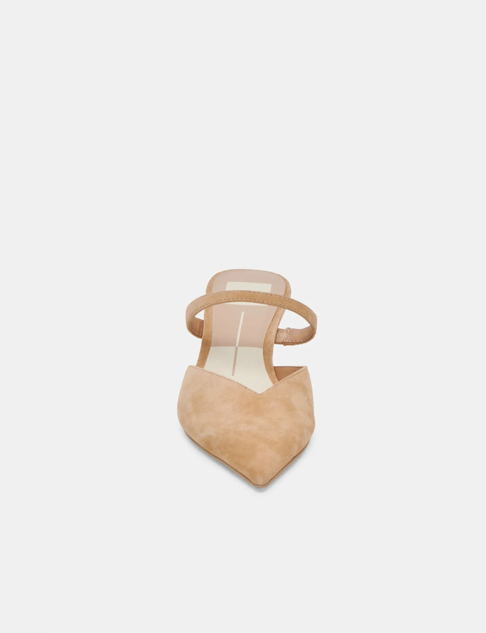 Kanika Mid Heels, Tan Suede pose ready