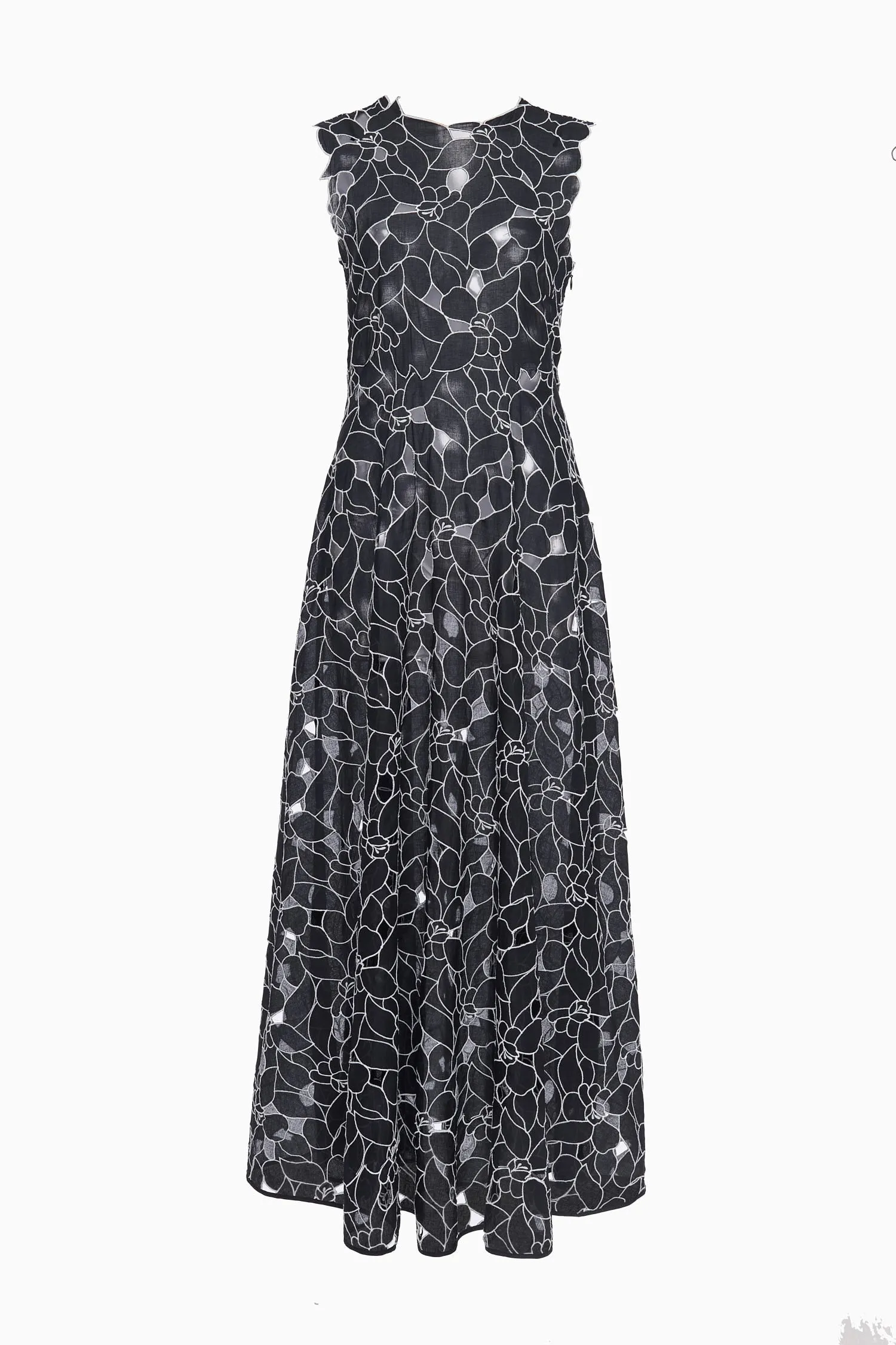 Kiana Sleeveless Long Dress - Noir mature shine