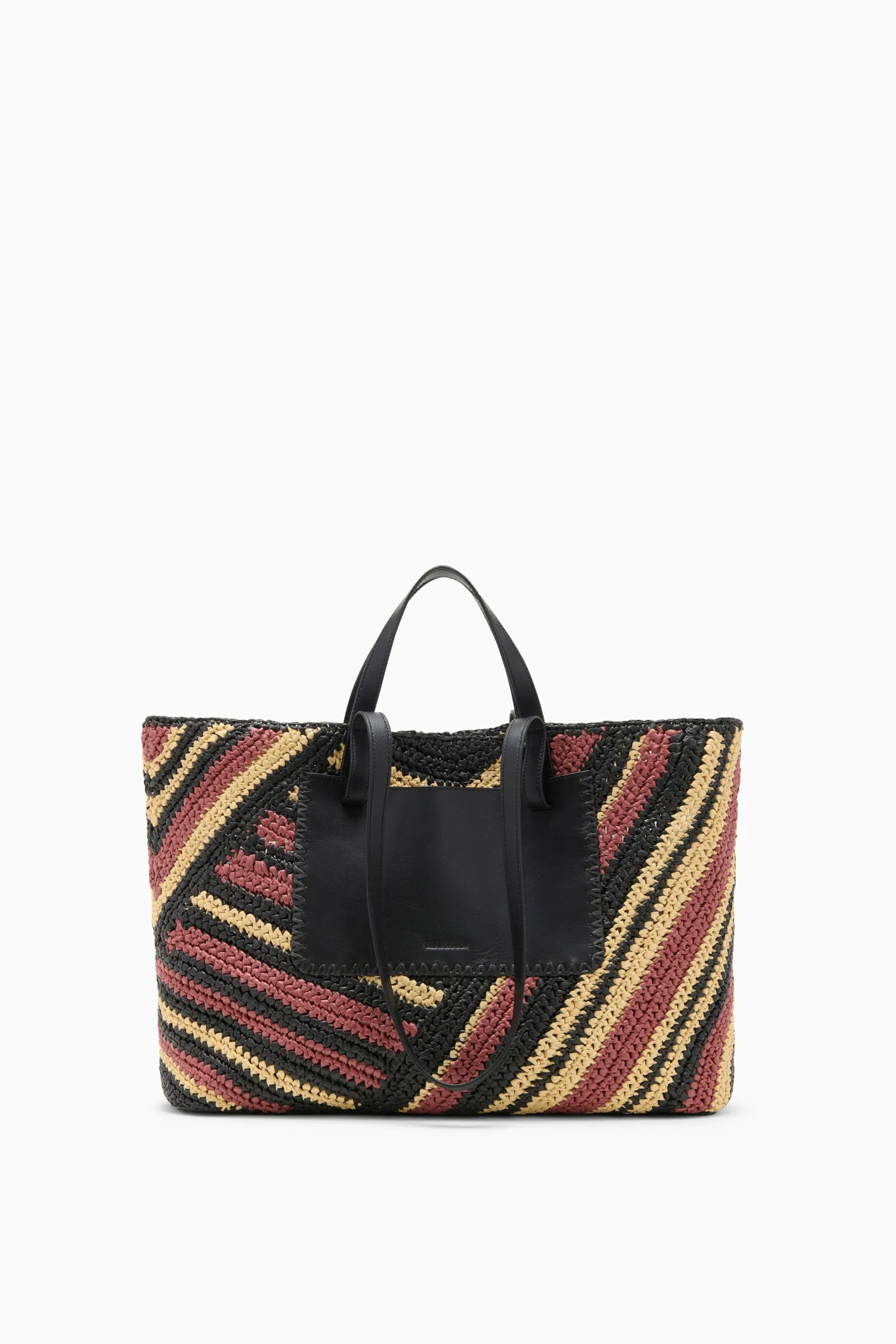 Lali Large Raffia Tote - Canyon Stripe tall frame