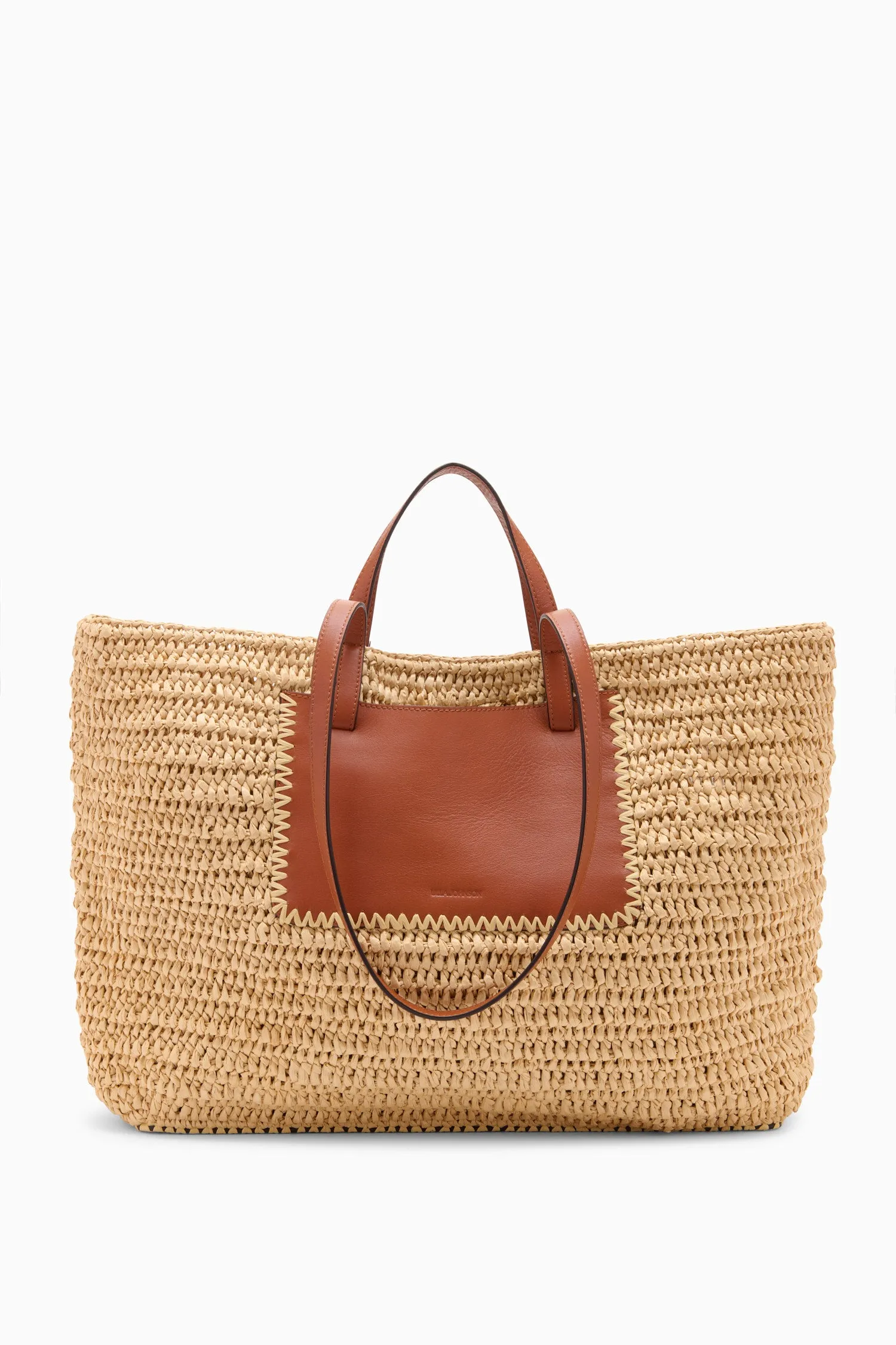Lali Large Raffia Tote - Natural key hook