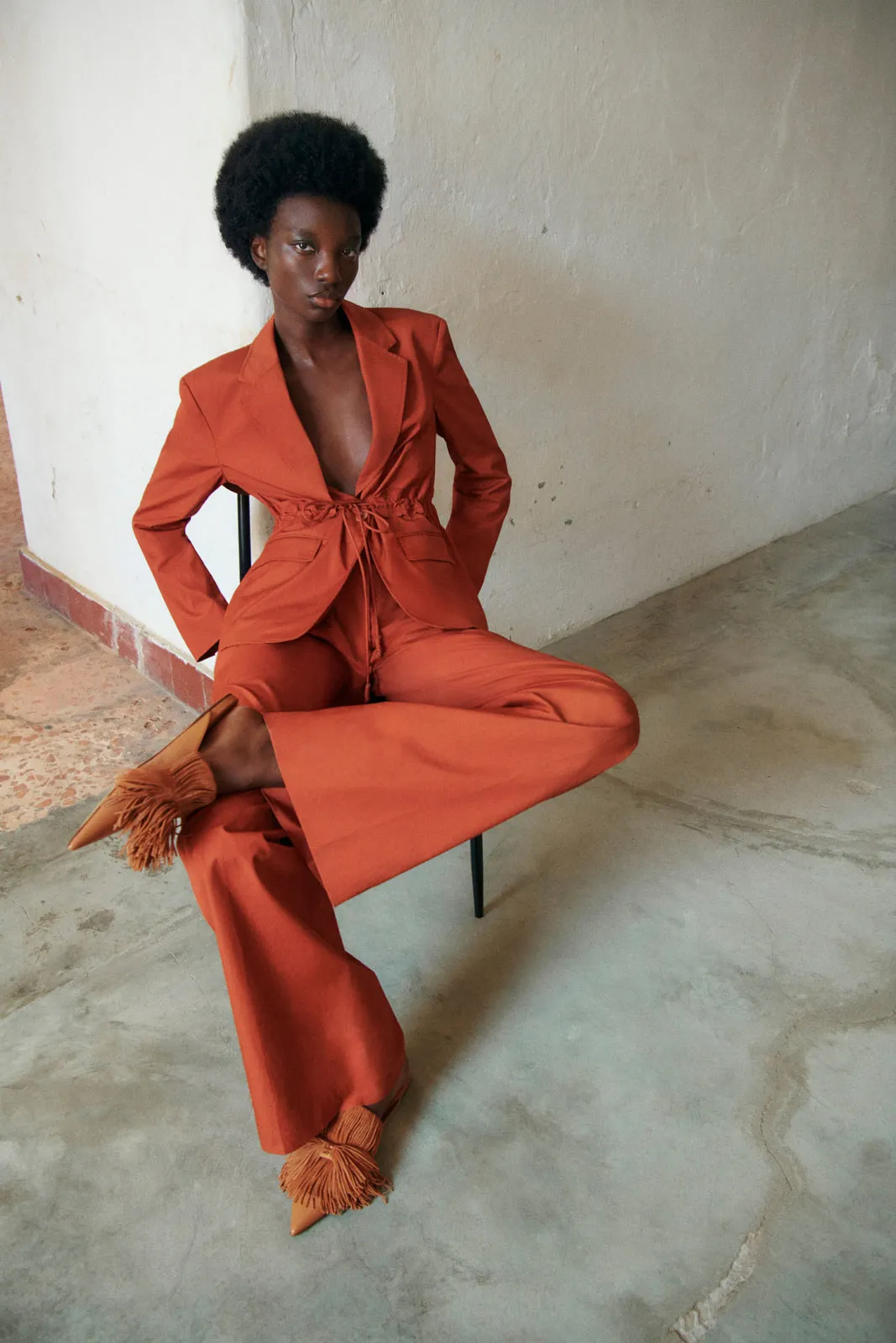 Lani Pant - Saffron denim ease