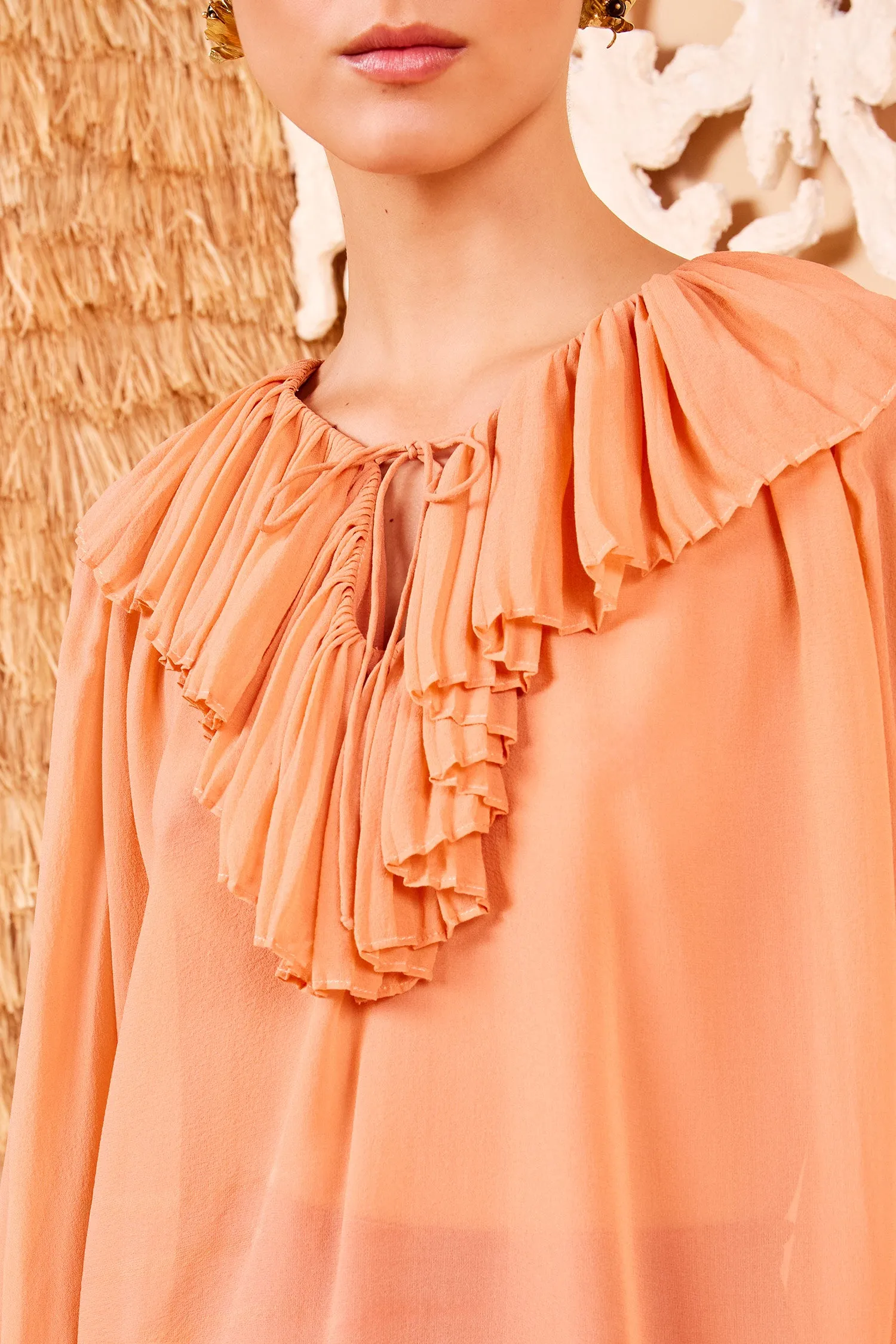 Lilia Blouse - Peony sleeve drop