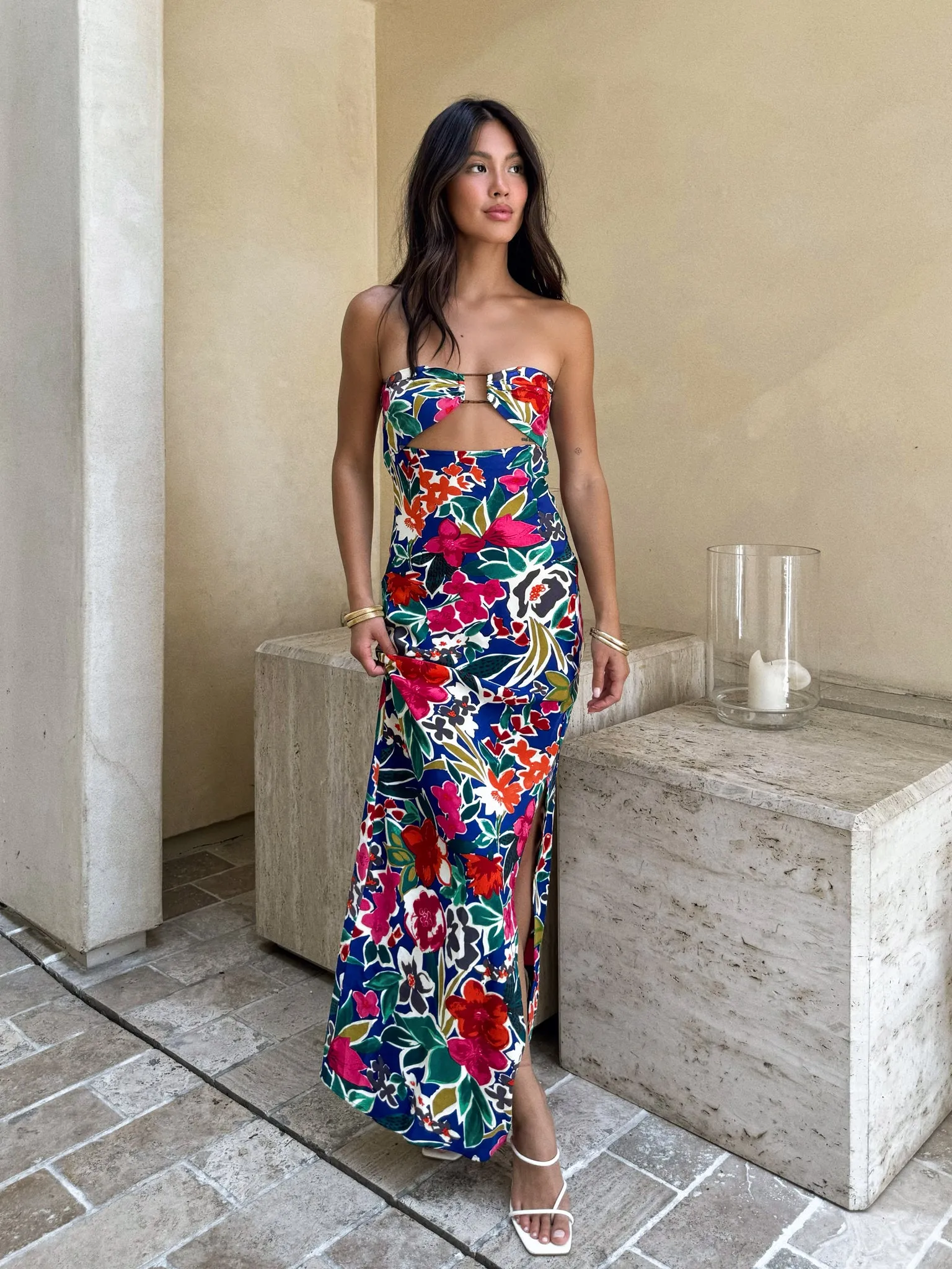 Luna Bay Strapless Maxi Dress cozy flow