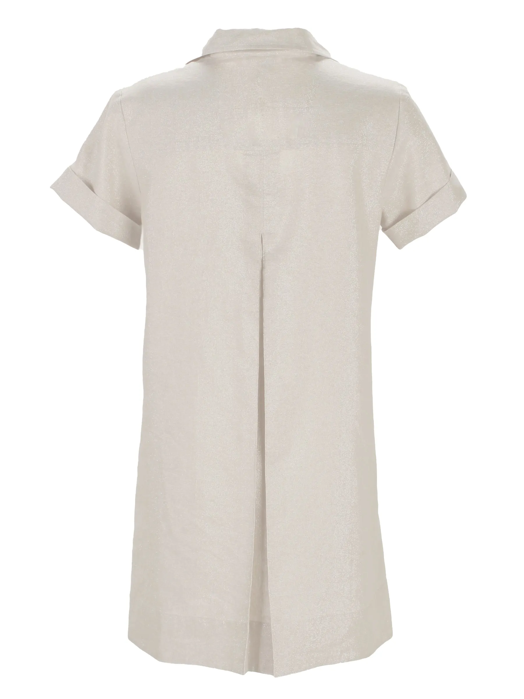Marcia Blush Linen Pink Designer Shirt Dress simple fit