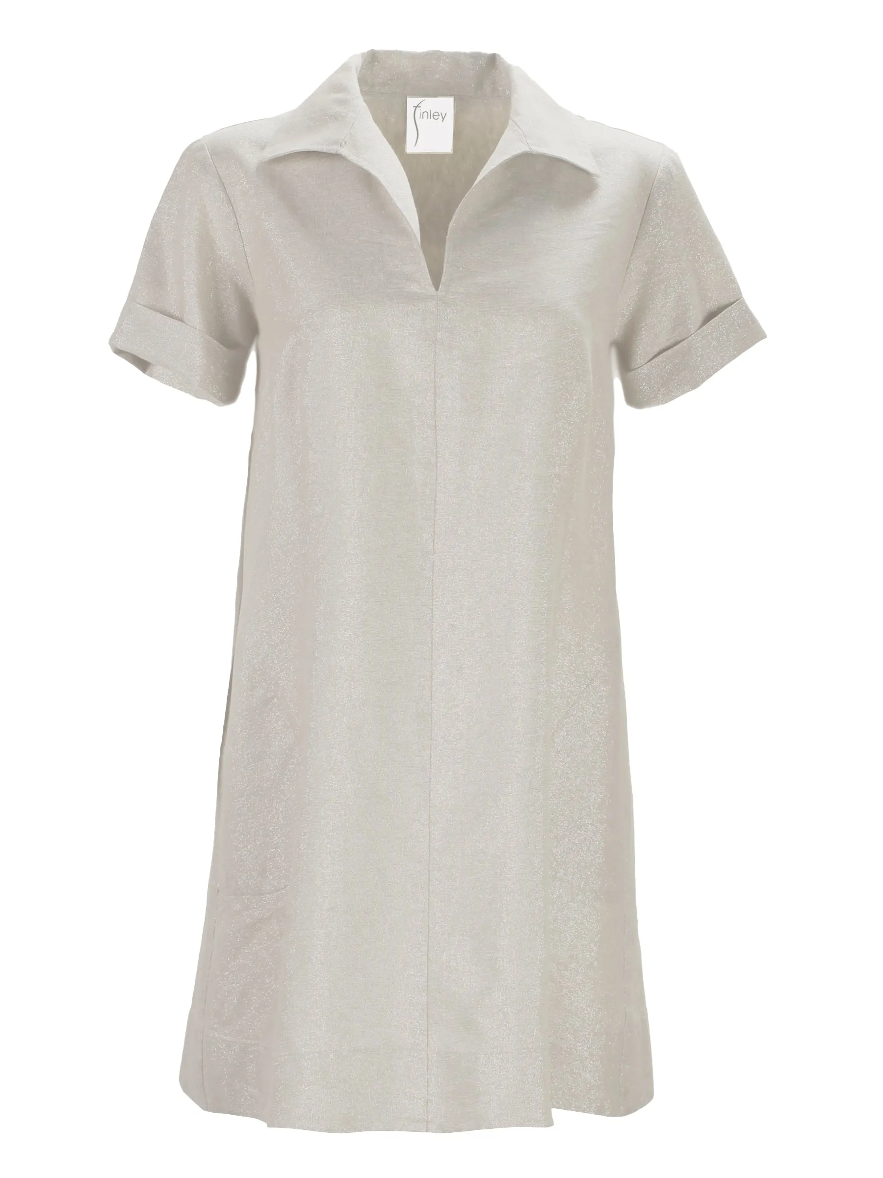 Marcia Blush Linen Pink Designer Shirt Dress simple fit