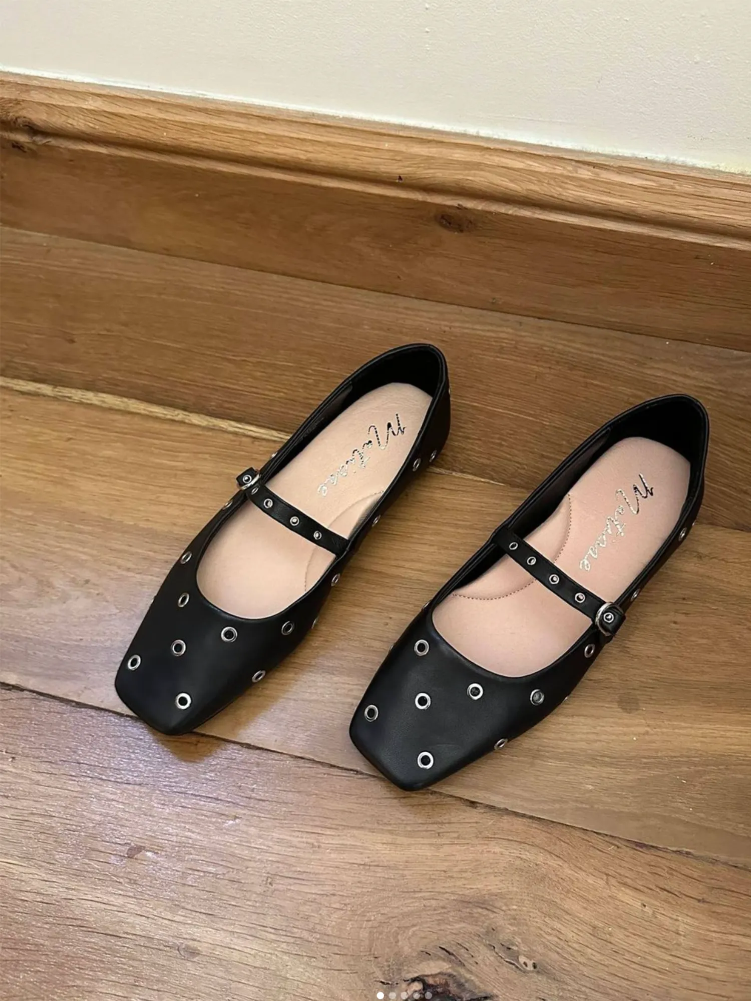Mick Ballet Flats in Black pump glam