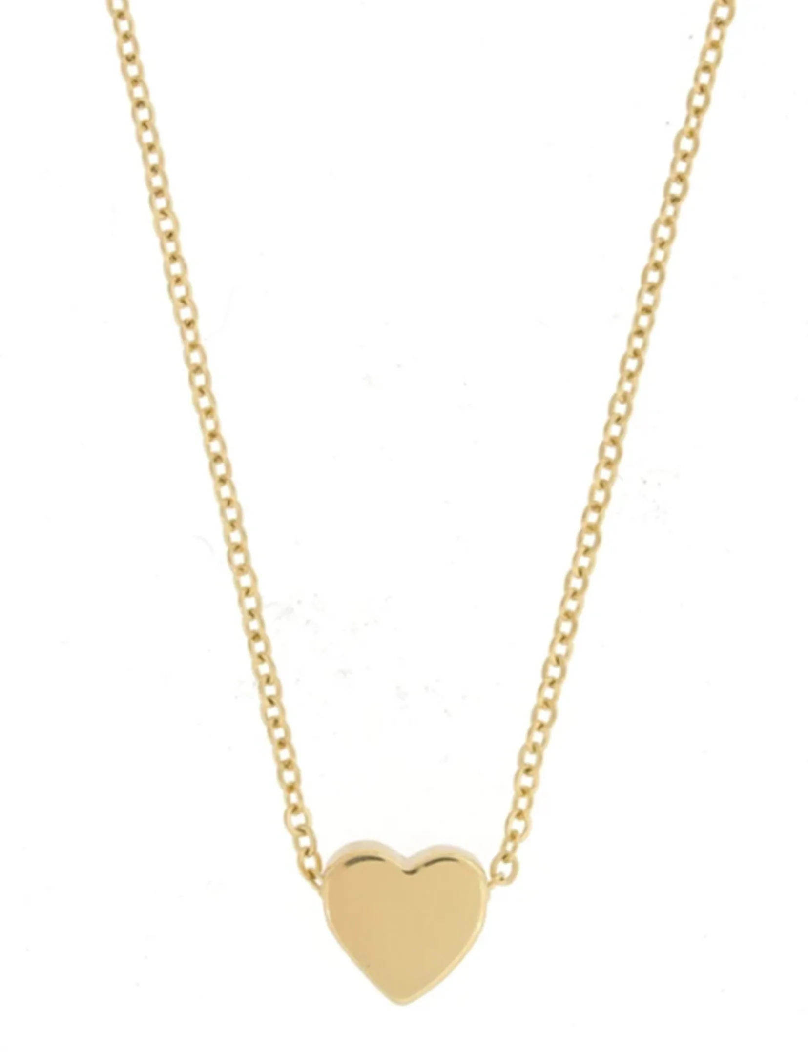 Mini Heart Necklace, Gold Plated minimal loop