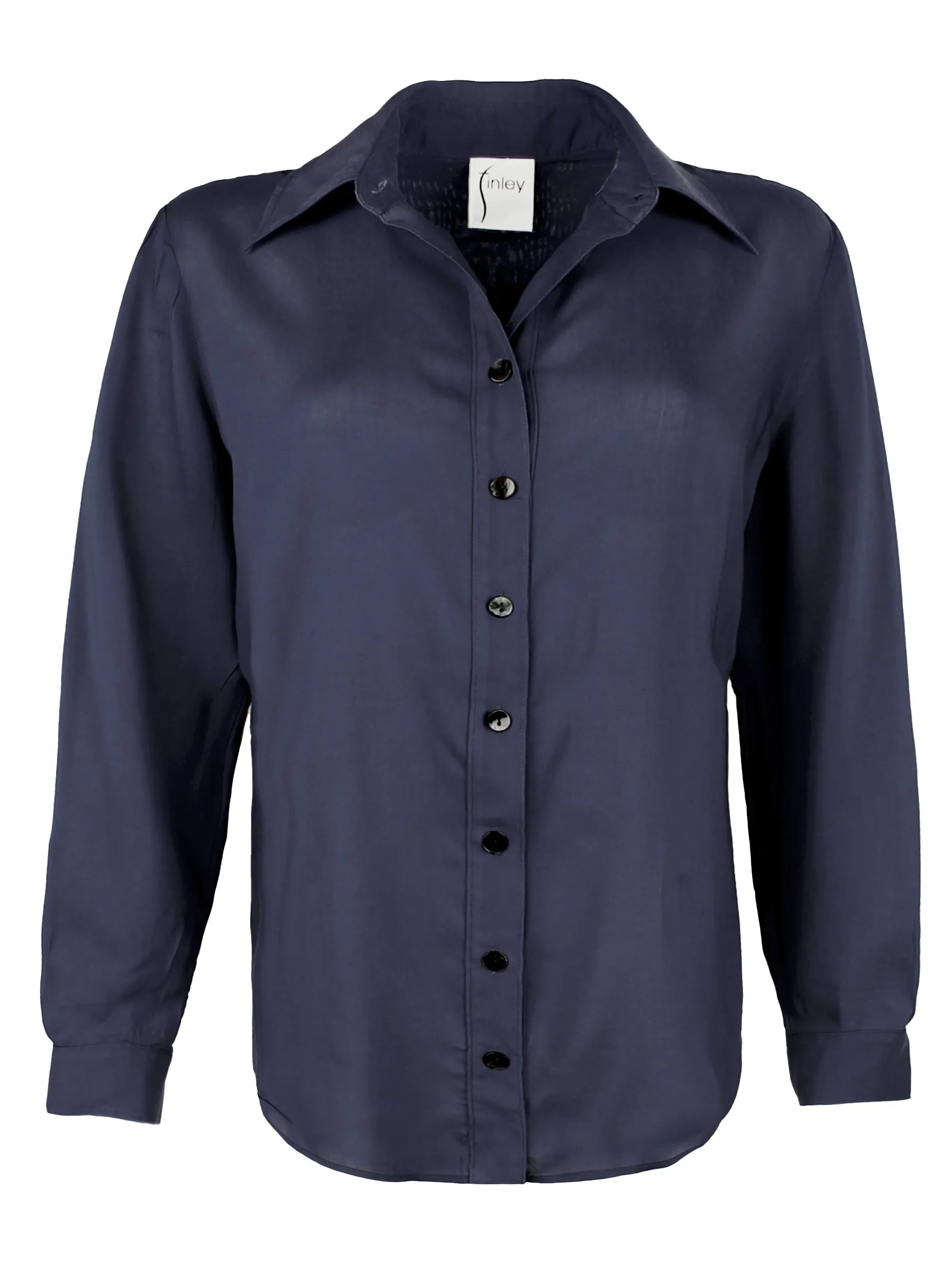 Mini Monica Viscose Voile Blouse Navy Blue book zone