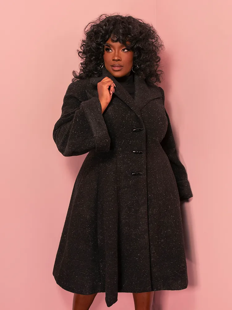 Miss Kitty Coat in Black - Vixen by Micheline Pitt motion still