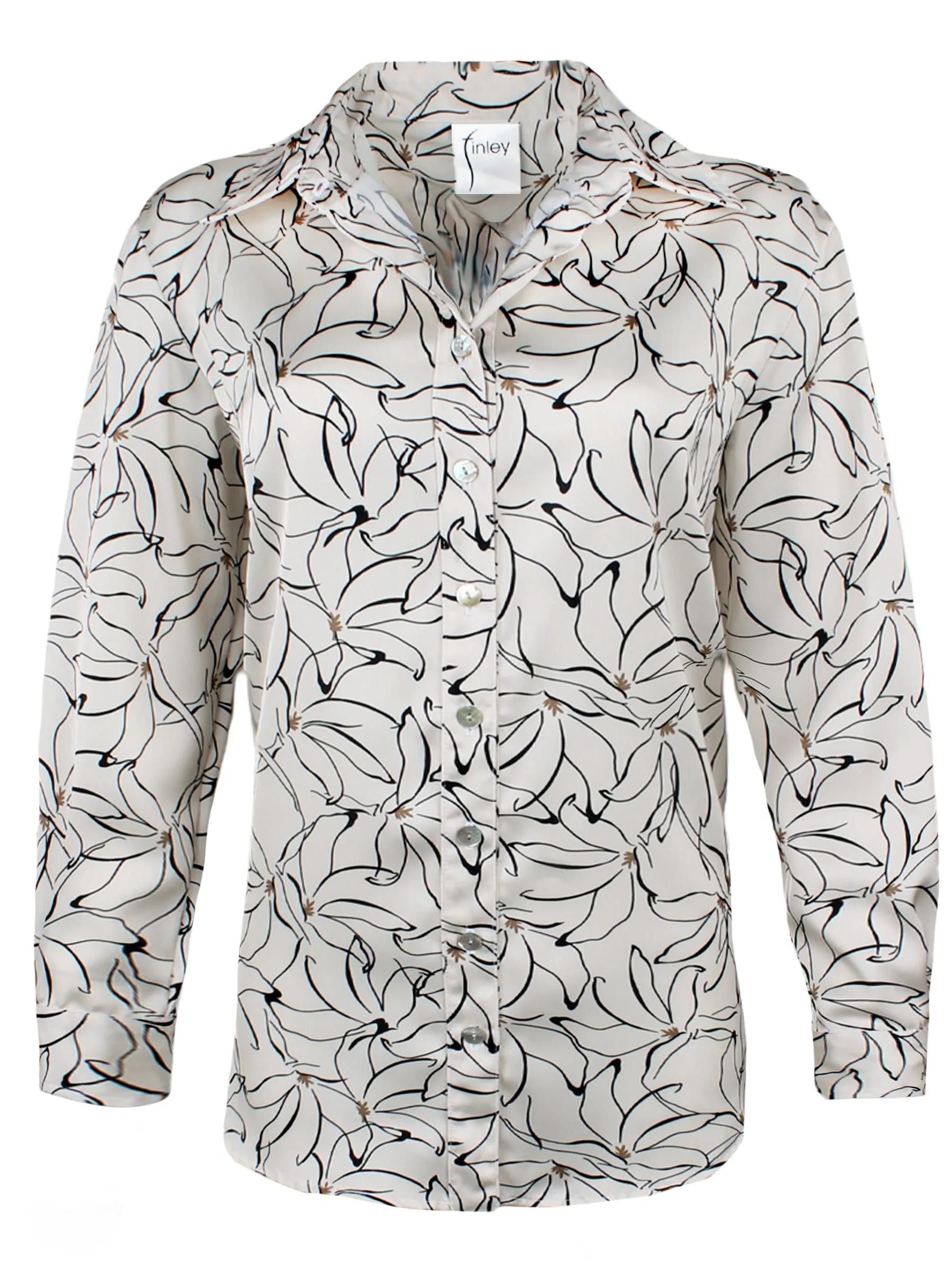 Monica Floral Oversize Shirt, Dancing Lilies Print pants friend