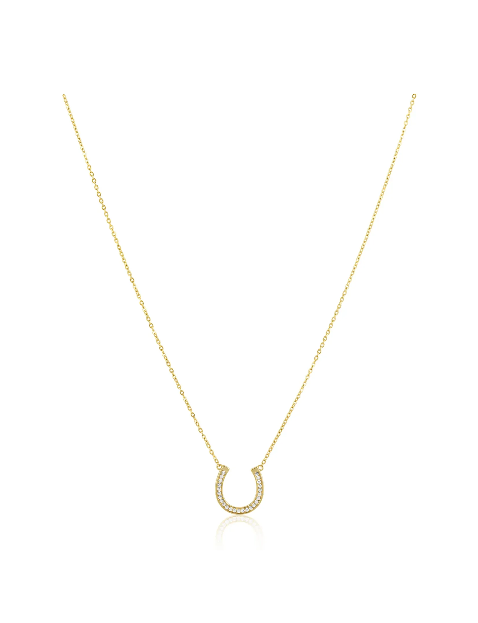 Montana Horseshoe Necklace, Gold easy layer