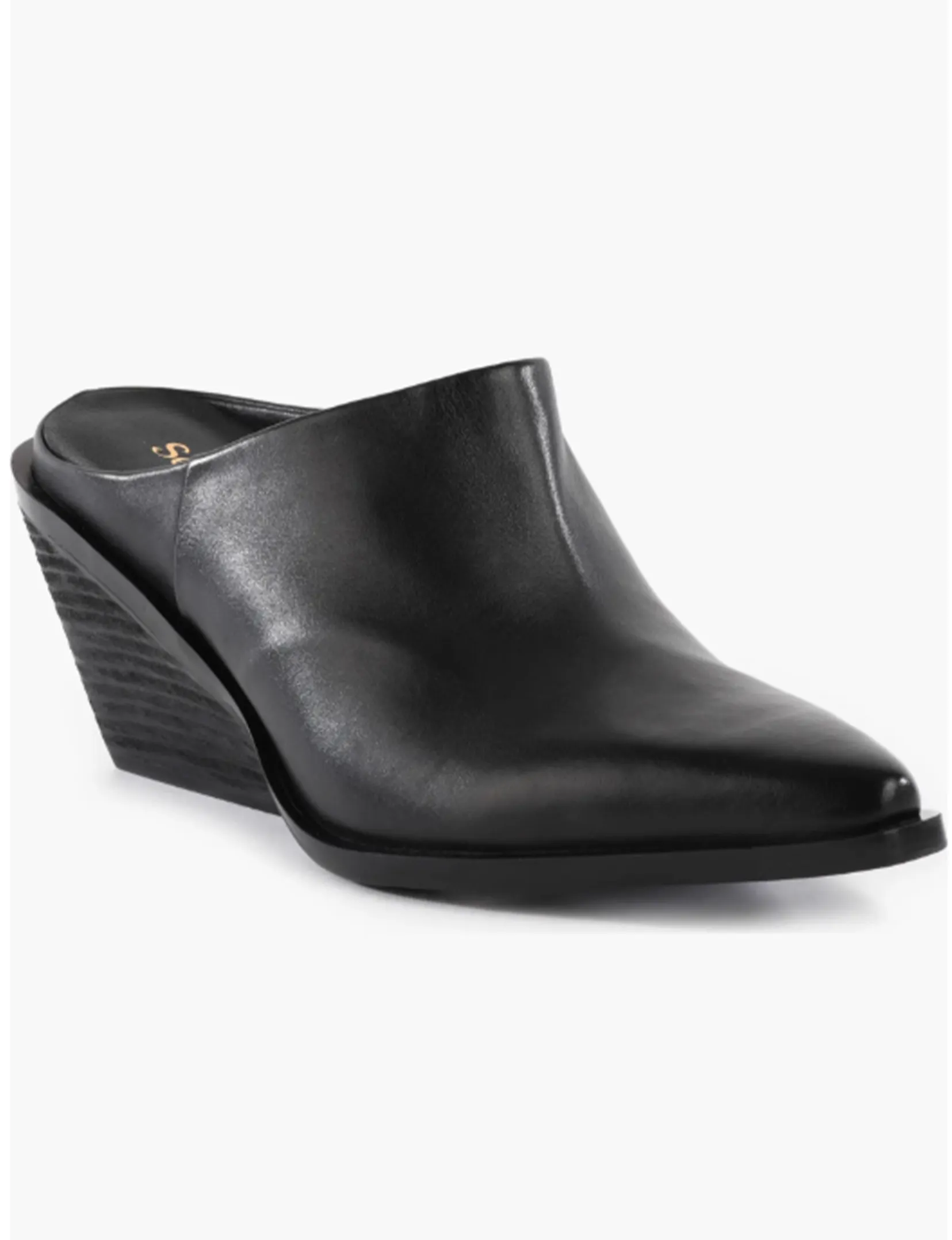 Morning Joe Mule Boot, Black Leather low heel