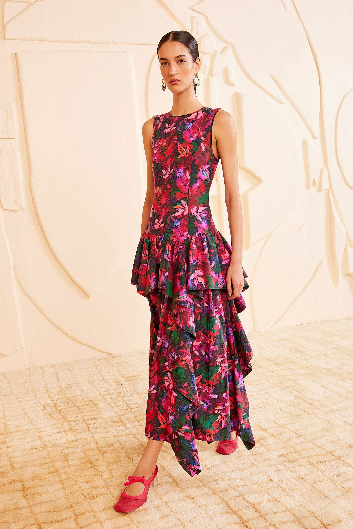 Mural Dress - Hibiscus petite size