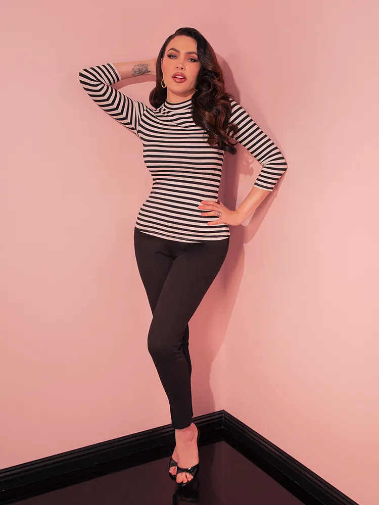 NEW FIT - Cigarette Pants in Black Twill - Vixen by Micheline Pitt calm shine