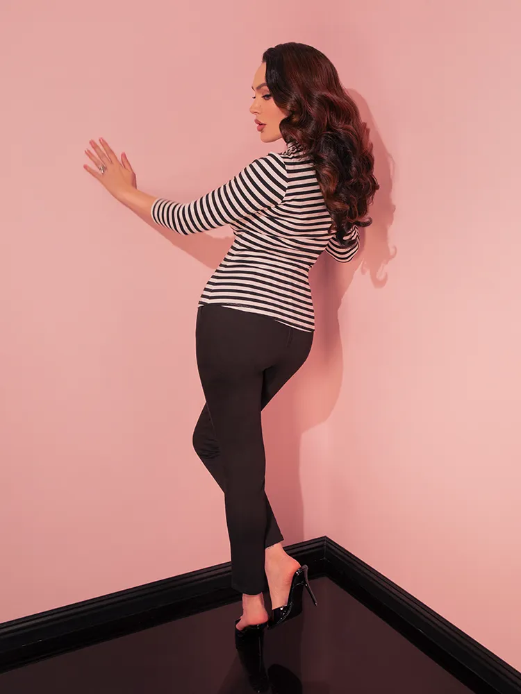 NEW FIT - Cigarette Pants in Black Twill - Vixen by Micheline Pitt calm shine